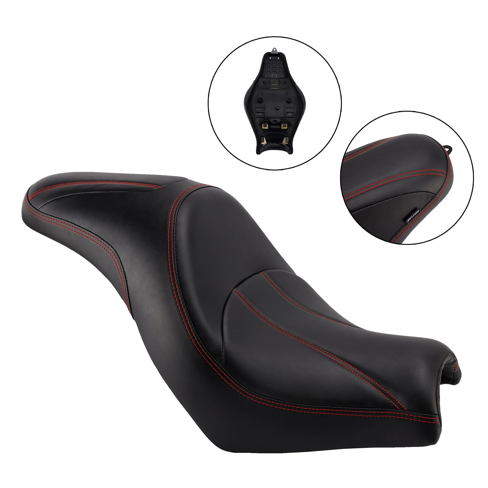 Front Raider Seat Driver Cushion Pu Fit Red For Kawasaki Vulcan S En650 15-25