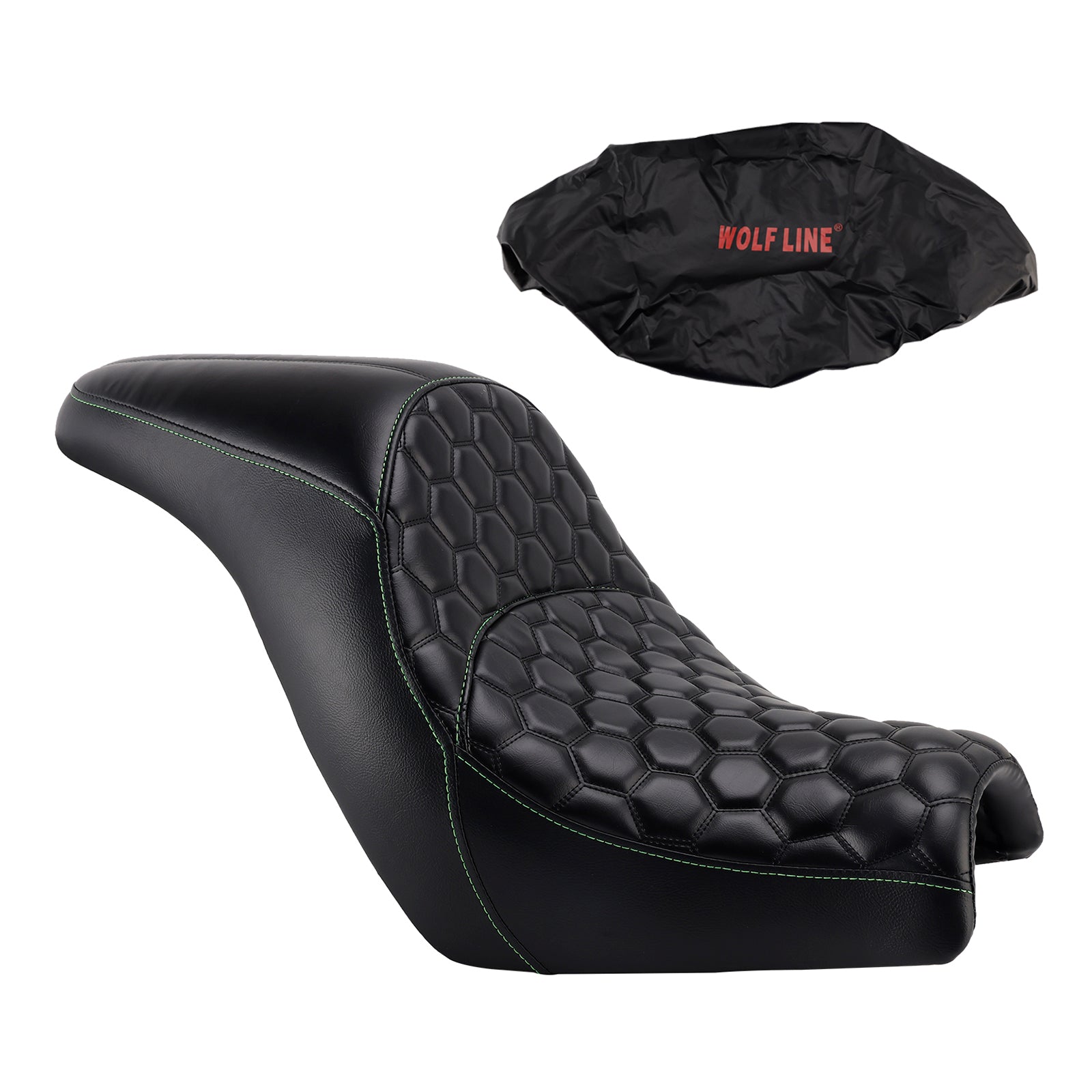 Front Raider Seat Driver Cushion Pu Fit Green For Kawasaki Vulcan S En650 15-25