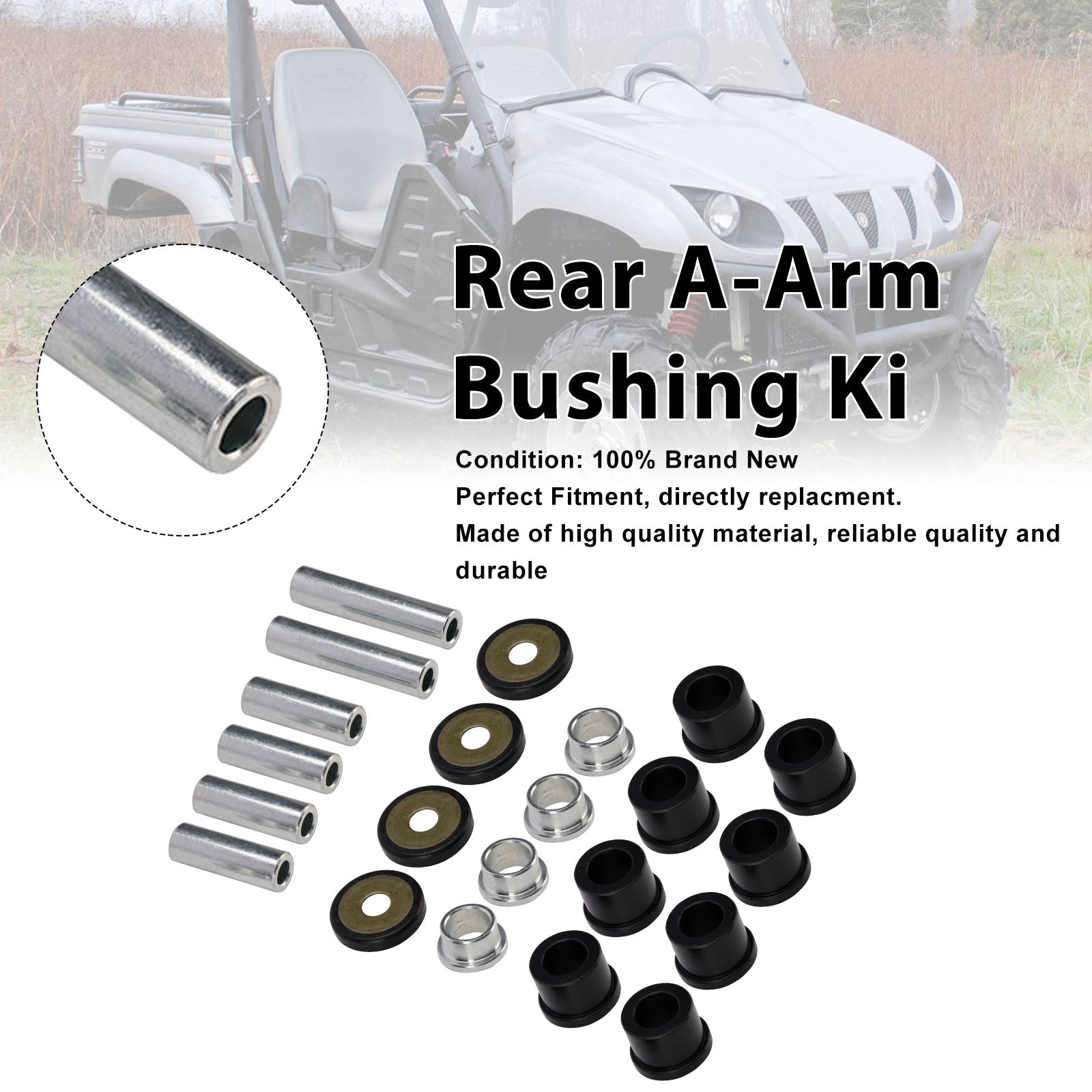 Rear A-Arm Bushing Kit 50-1034 For Yamaha 450 700 Grizzly Kodiak Rhino