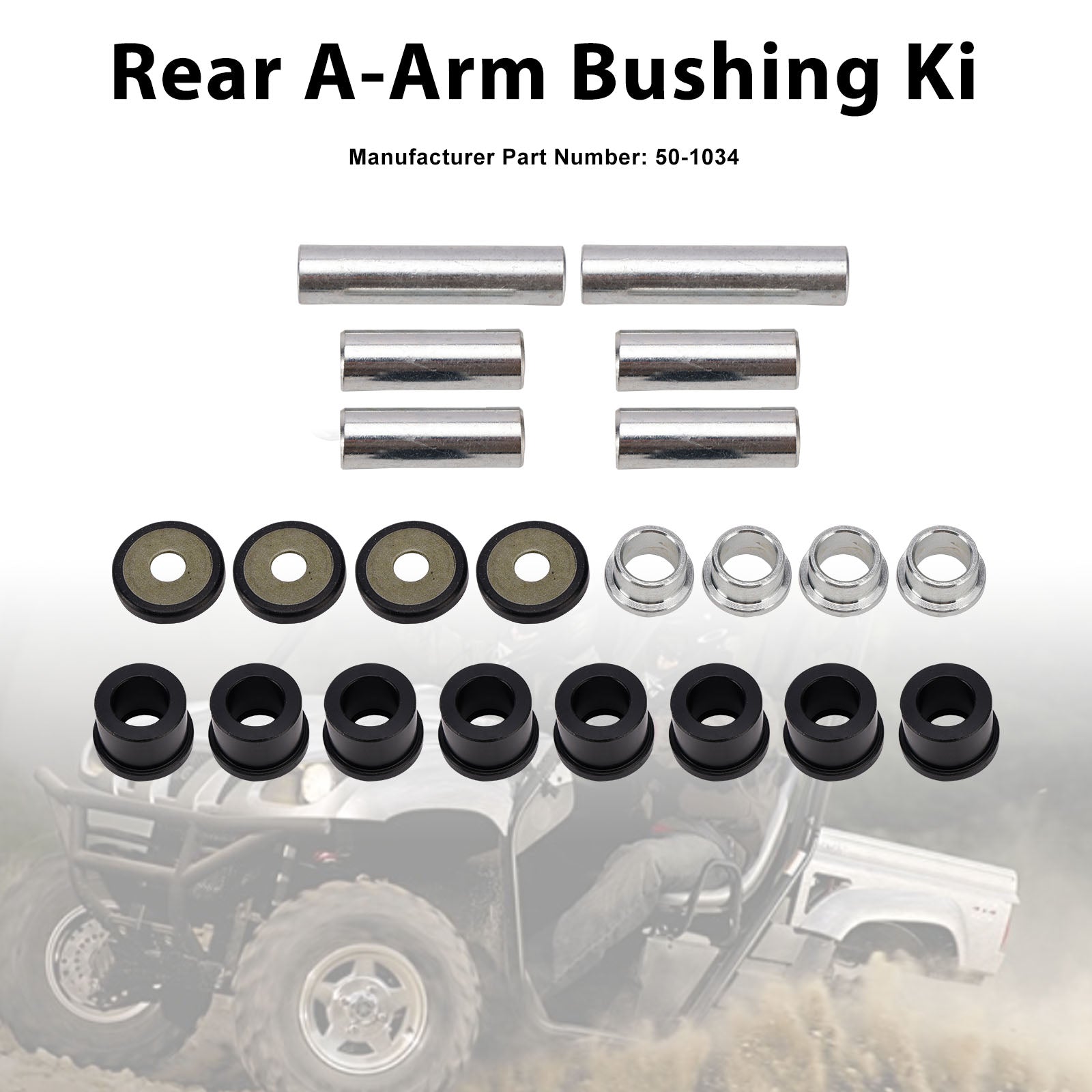 Rear A-Arm Bushing Kit 50-1034 For Yamaha 450 700 Grizzly Kodiak Rhino