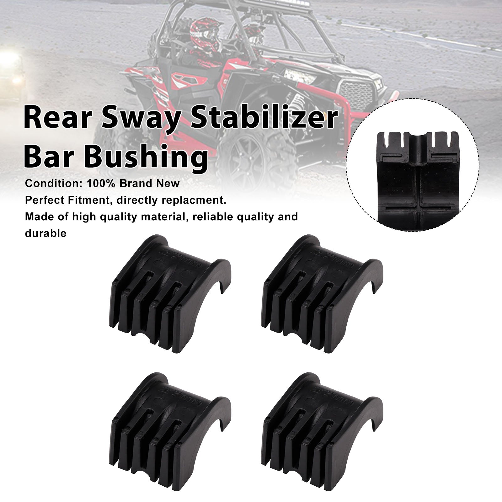 Rear Sway Stabilizer Bar Bushing fits Polaris RZR S 1000 RZR XP 15-20