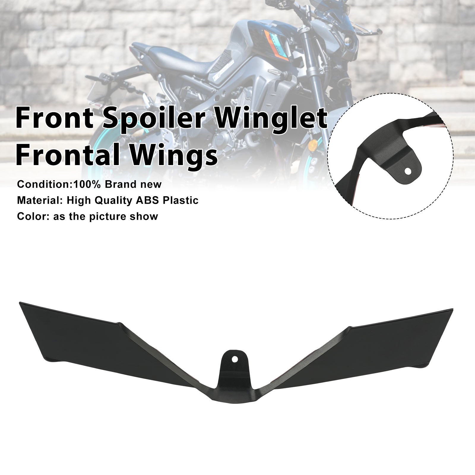 Front Spoiler Winglet Frontal Wings For Yamaha MT-09 2024-2026