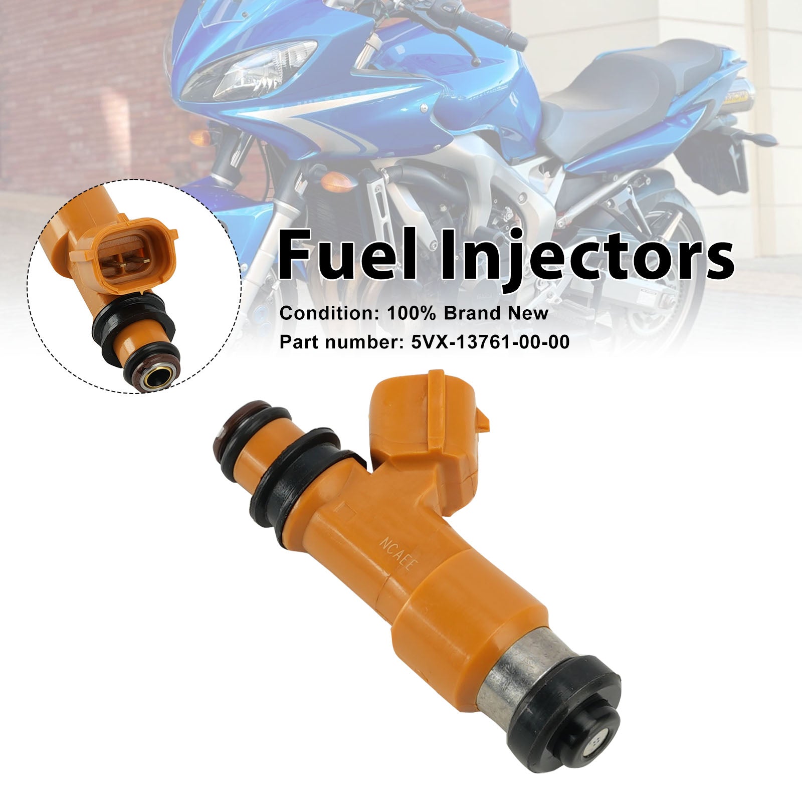 Fuel Injectors 5VX-13761-00-00 For Yamaha FZ6 04-09 FZ6R 09-17
