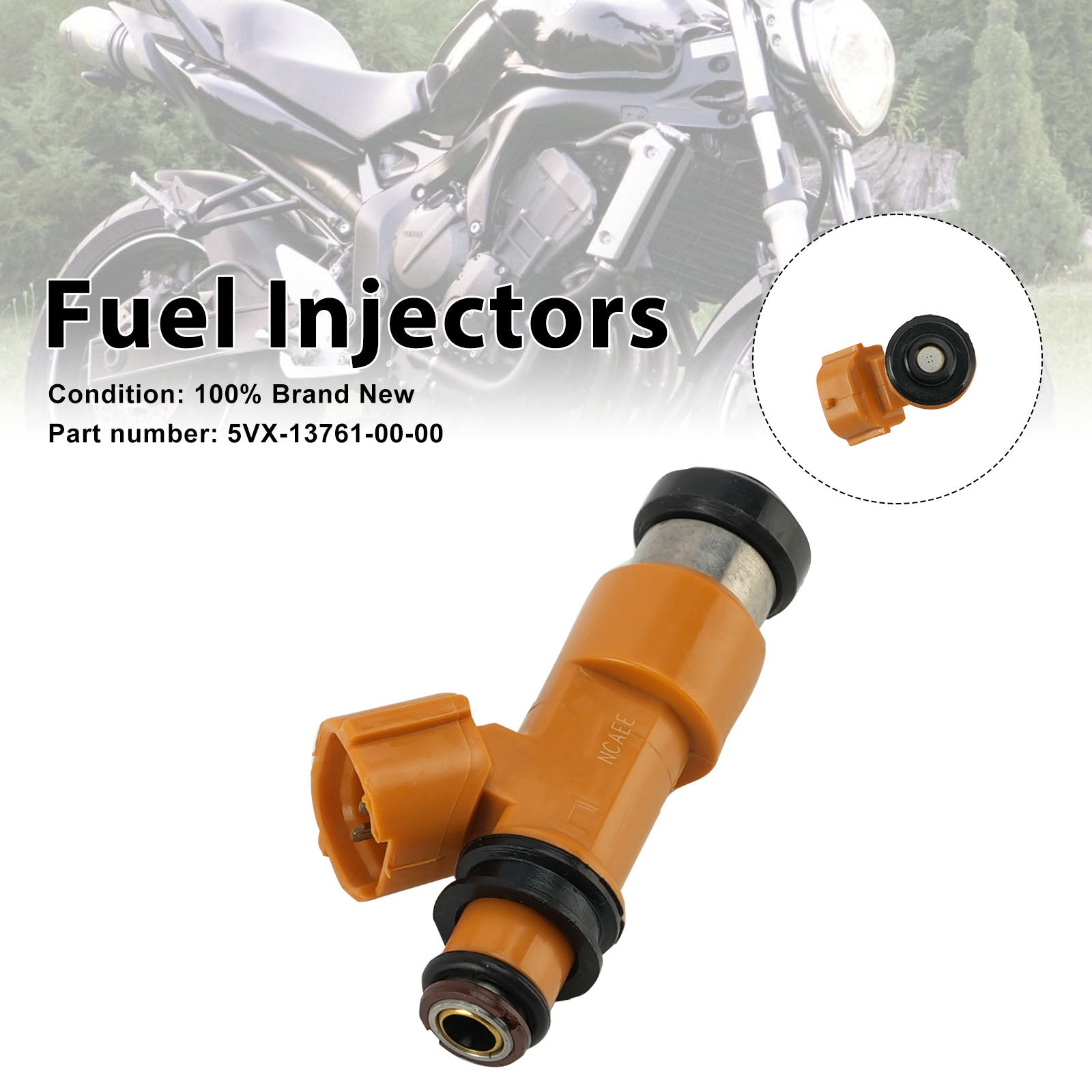 Fuel Injectors 5VX-13761-00-00 For Yamaha FZ6 04-09 FZ6R 09-17