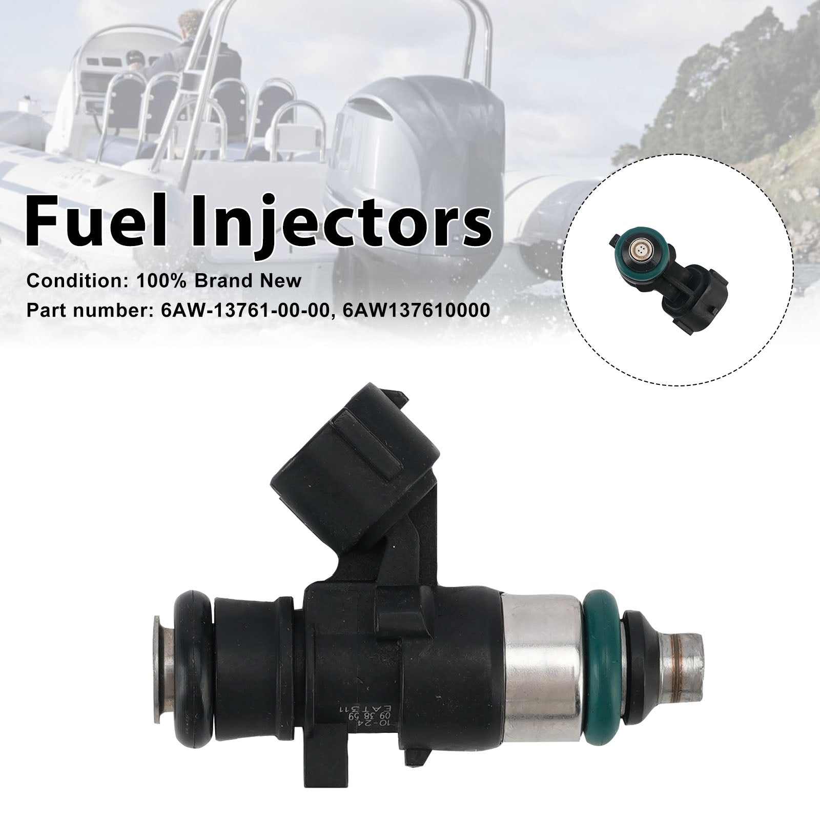 Fuel Injectors 6AW-13761-00-00 For Yamaha Outboard 225/250/300/350HP