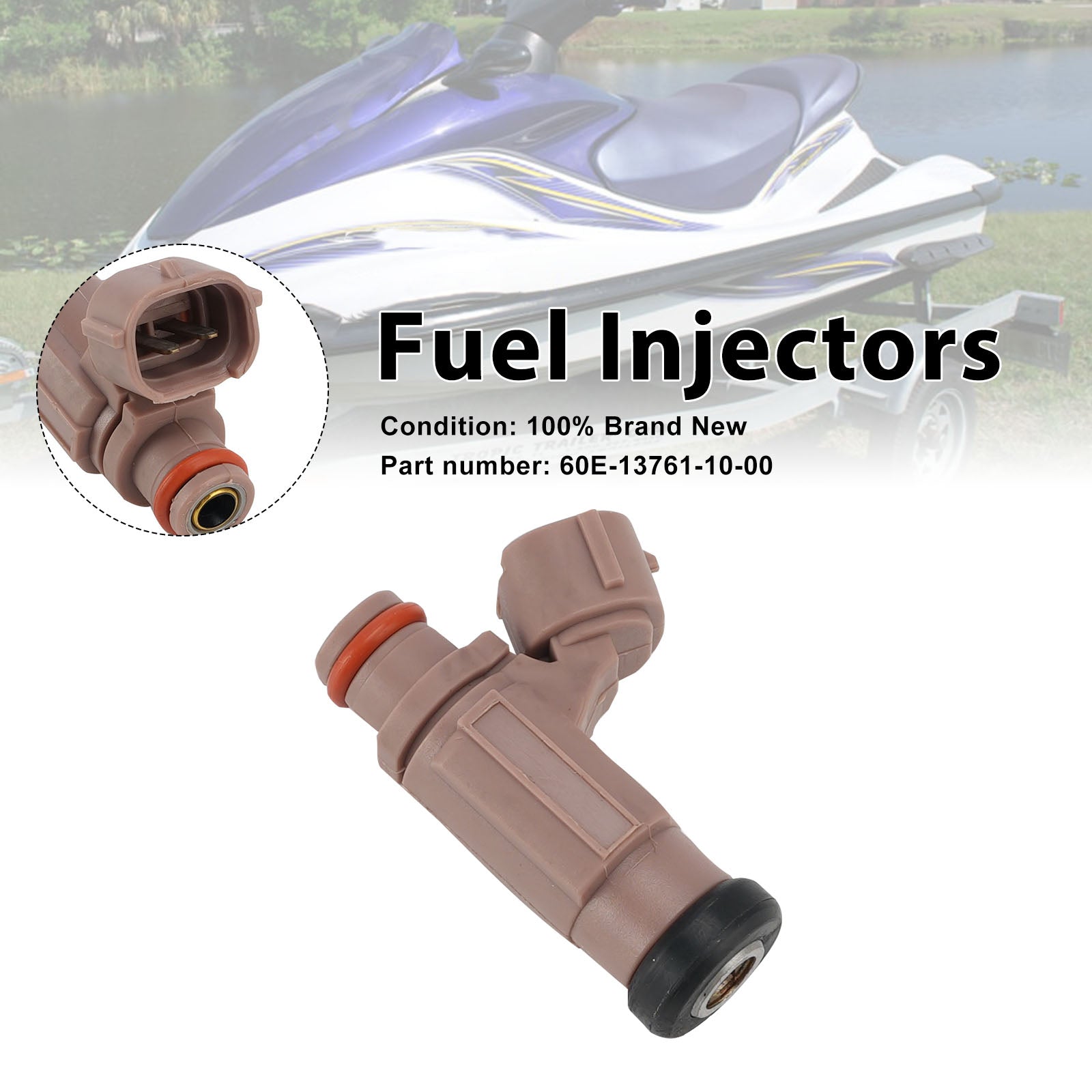 Fuel Injectors 60E-13761-10-00 For Yamaha WaveRunner 1100 Deluxe FX VX