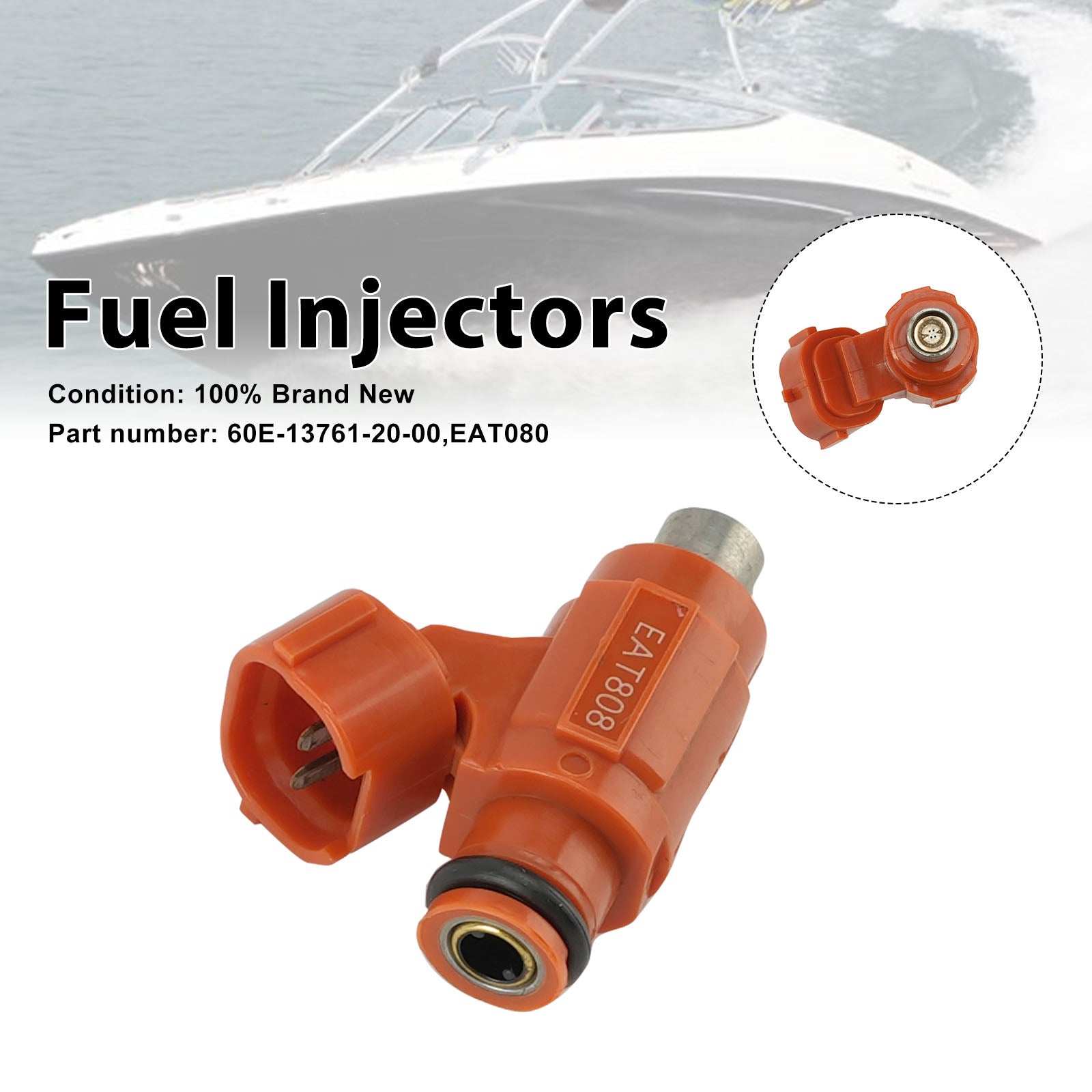 EAT080 Fuel Injectors 60E-13761-20-00 For Yamaha 1100 2012-2015