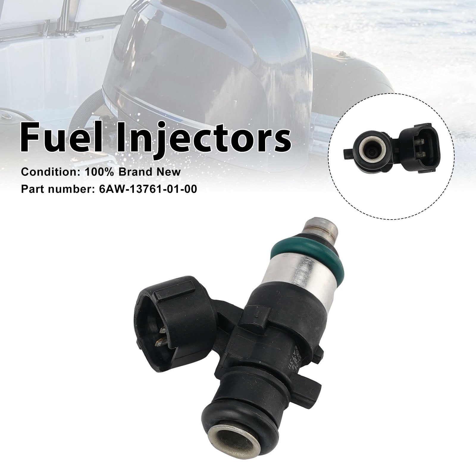 Fuel Injectors 6AW-13761-01-00 For Yamaha Outboard 300HP LF300XSB2