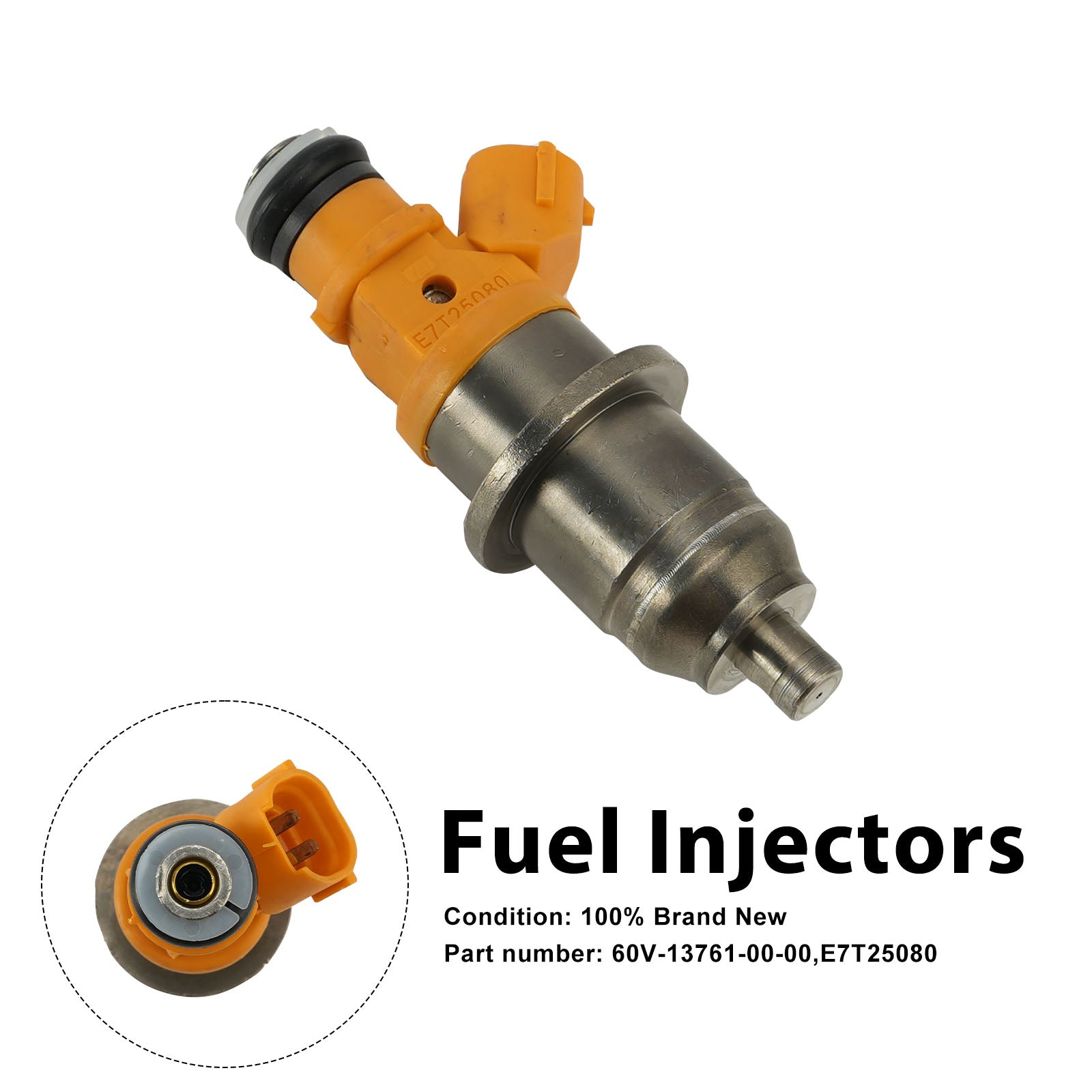 E7T25080 Fuel Injectors 60V-13761-00-00 For Yamaha Outboard 250 300 HP