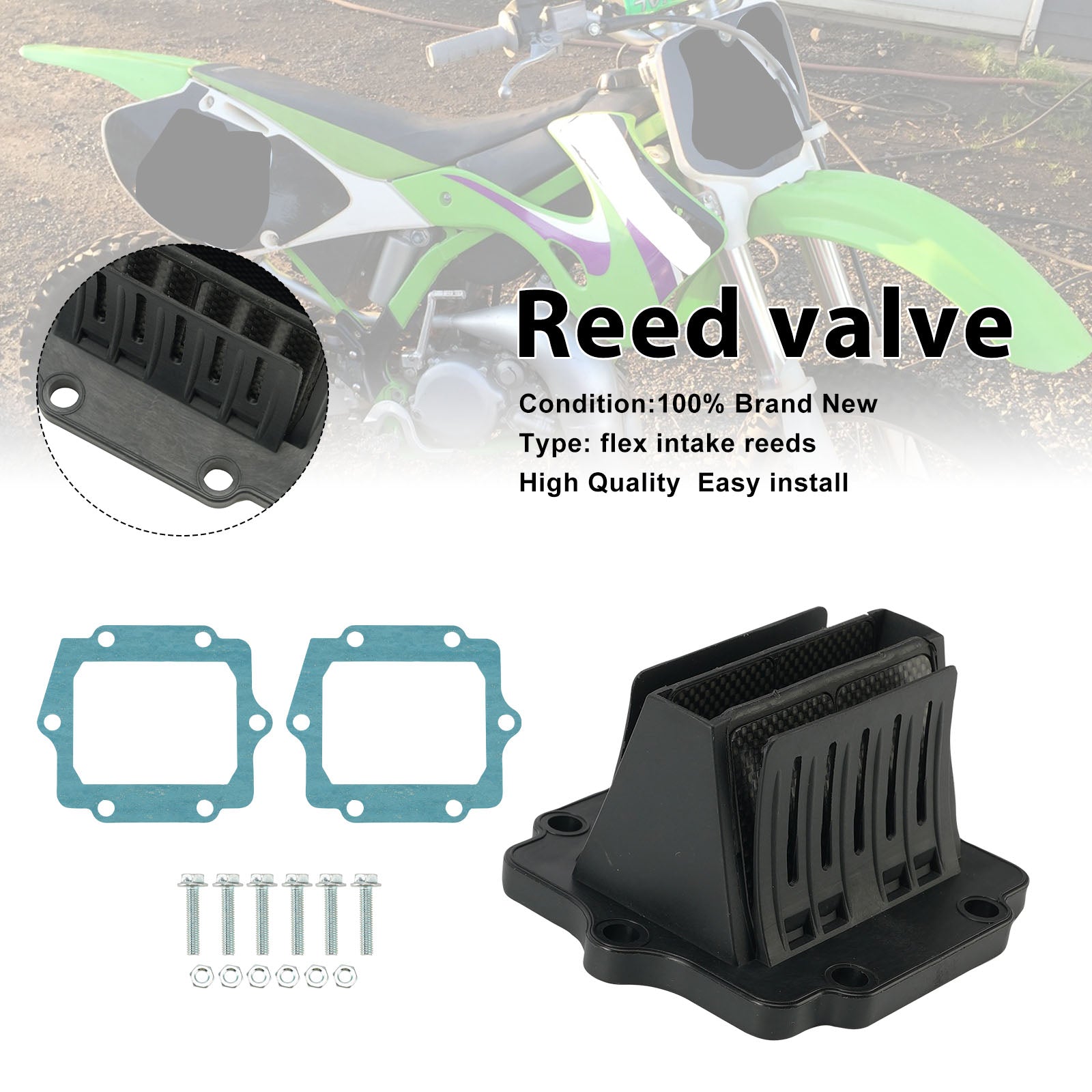 V4R13G Reed Valve System For Kawasaki KDX200 220R KX125 1993-2002