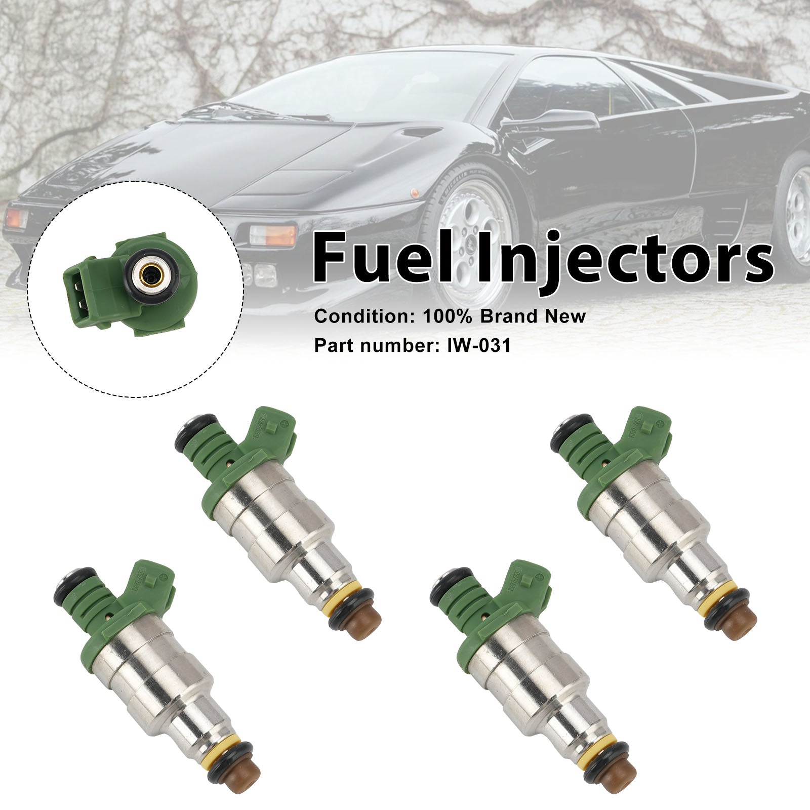 4PC IW031 Fuel Injectors IW-031 For Ducati Lamborghini Murcielago