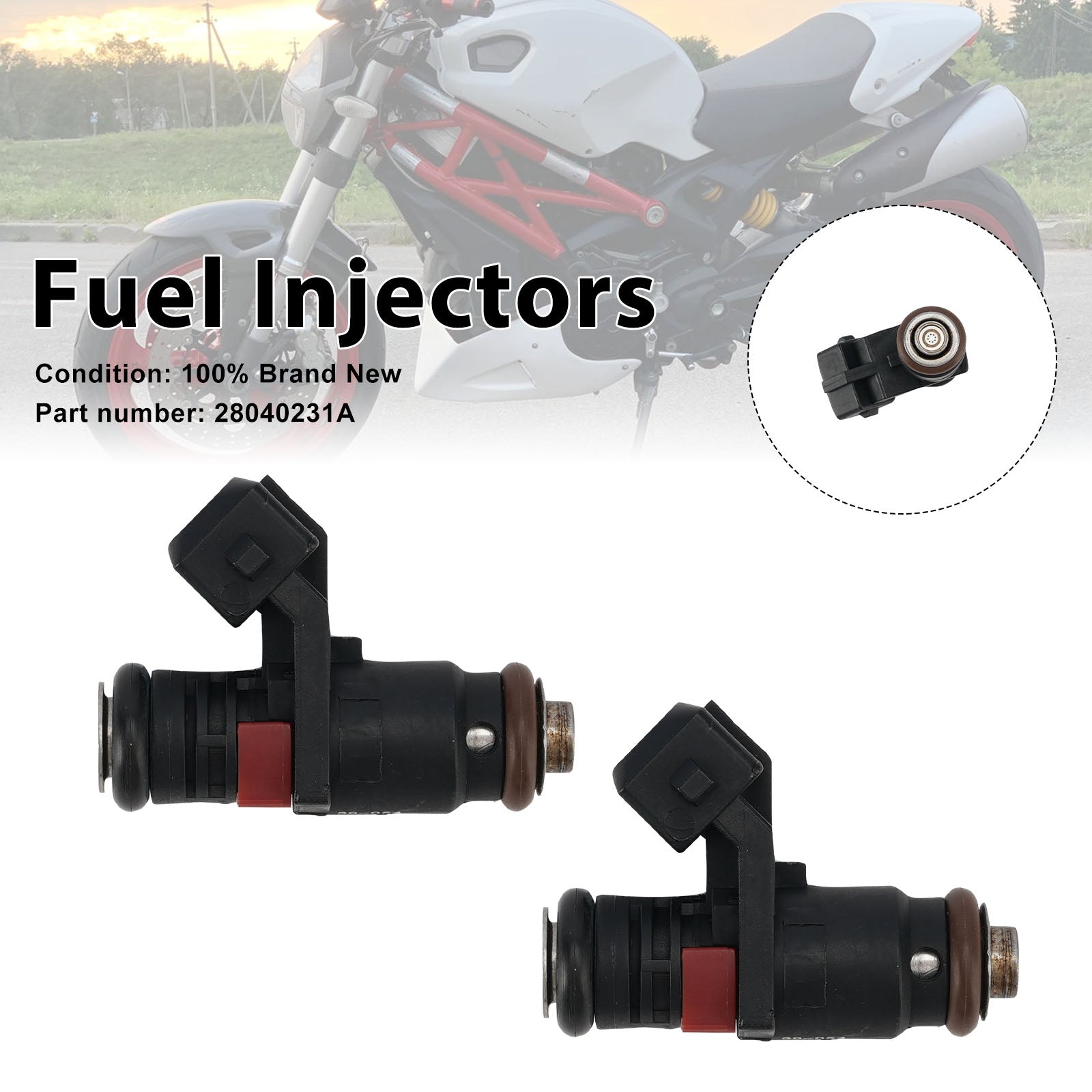 2PC Fuel Injectors 28040231A For Ducati Monster 659 797 796 1110