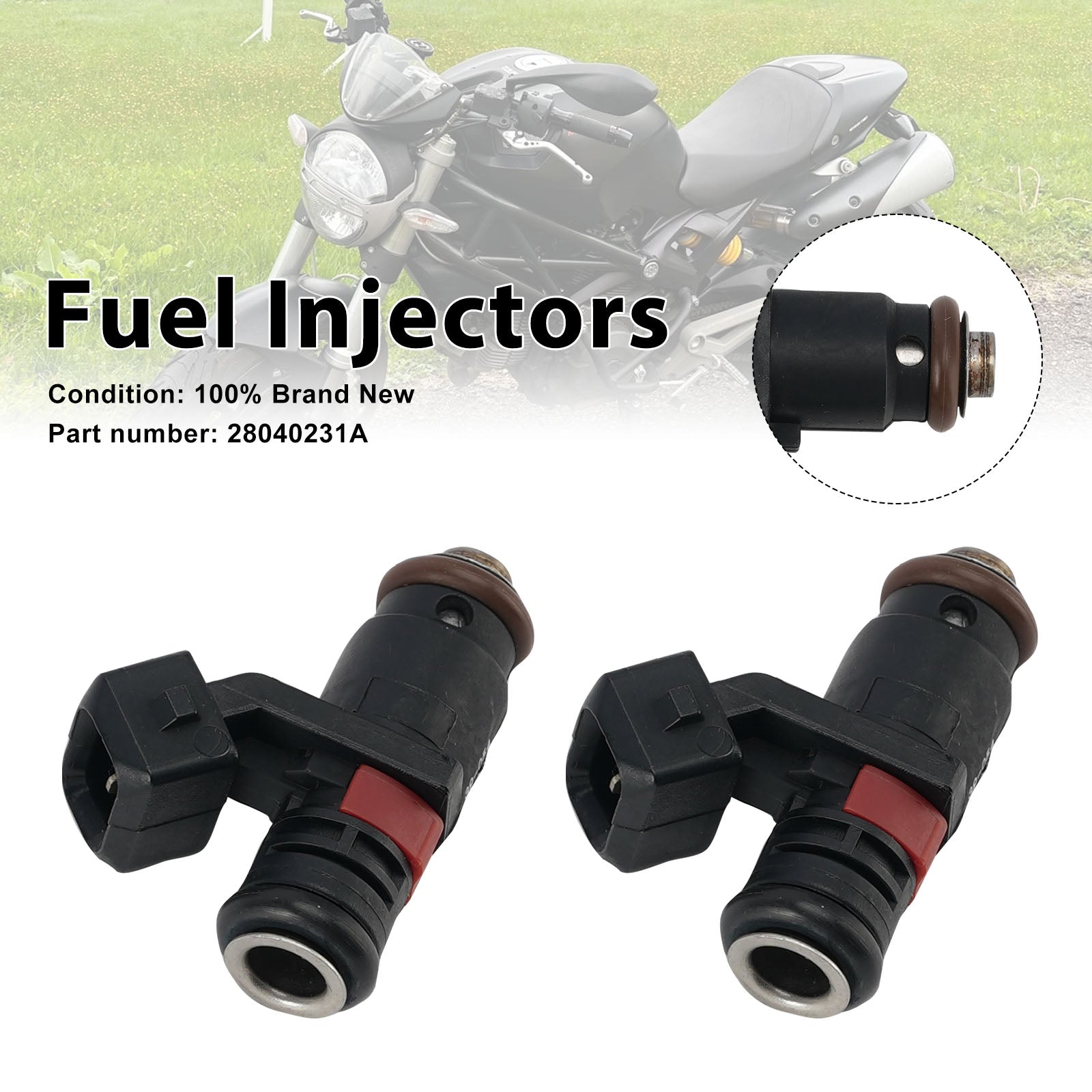 2PC Fuel Injectors 28040231A For Ducati Monster 659 797 796 1110