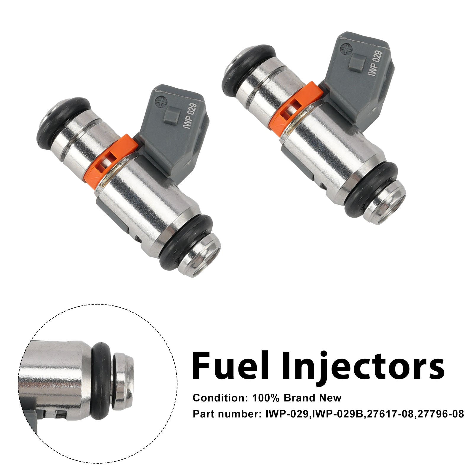 2PC Fuel Injectors IWP-029 For Electra Glide Street Glide Road King 08-17