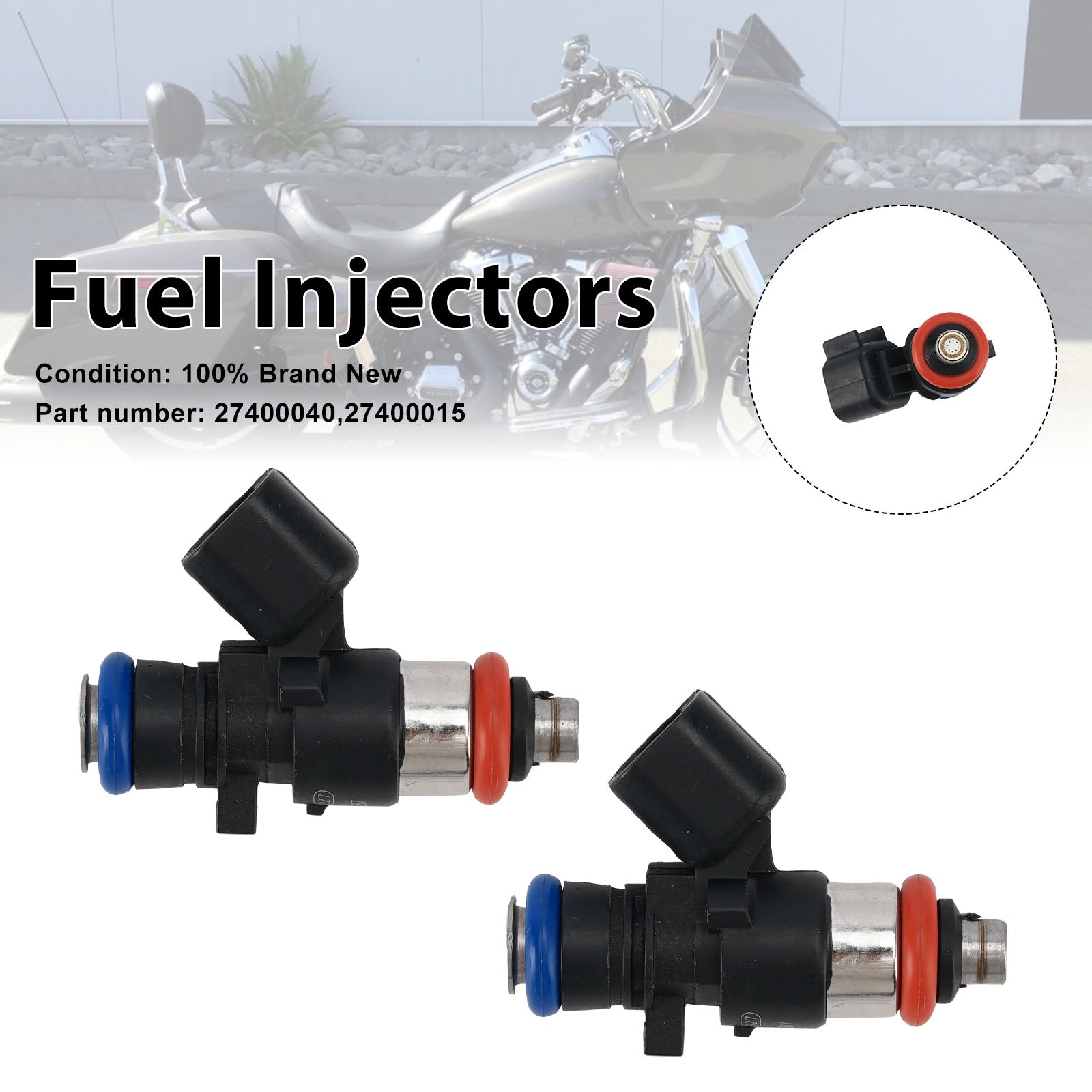 2PC Fuel Injectors 5.5g/s 27400015 27400040 Fits For M8 Screamin Eagle