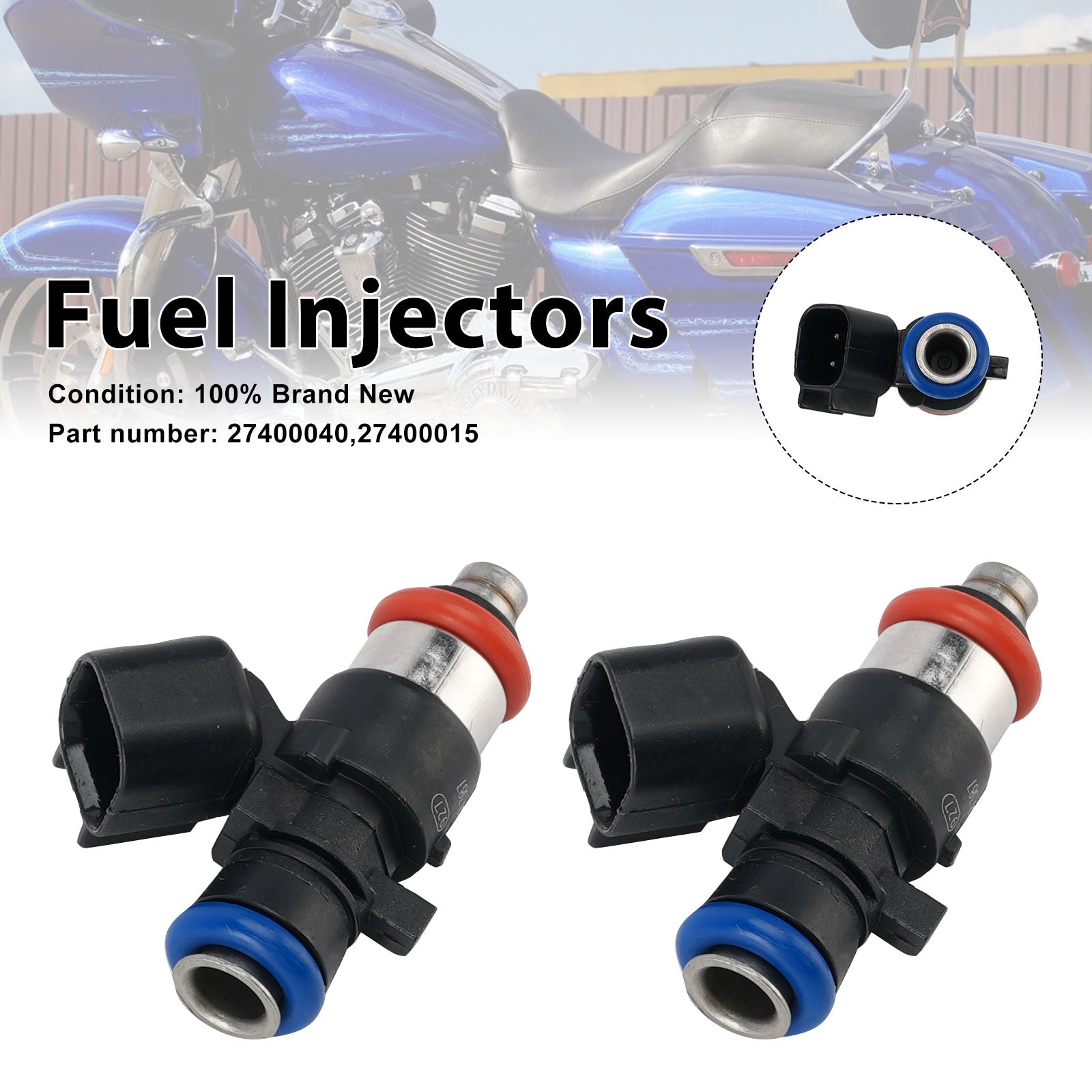 2PC Fuel Injectors 5.5g/s 27400015 27400040 Fits For M8 Screamin Eagle