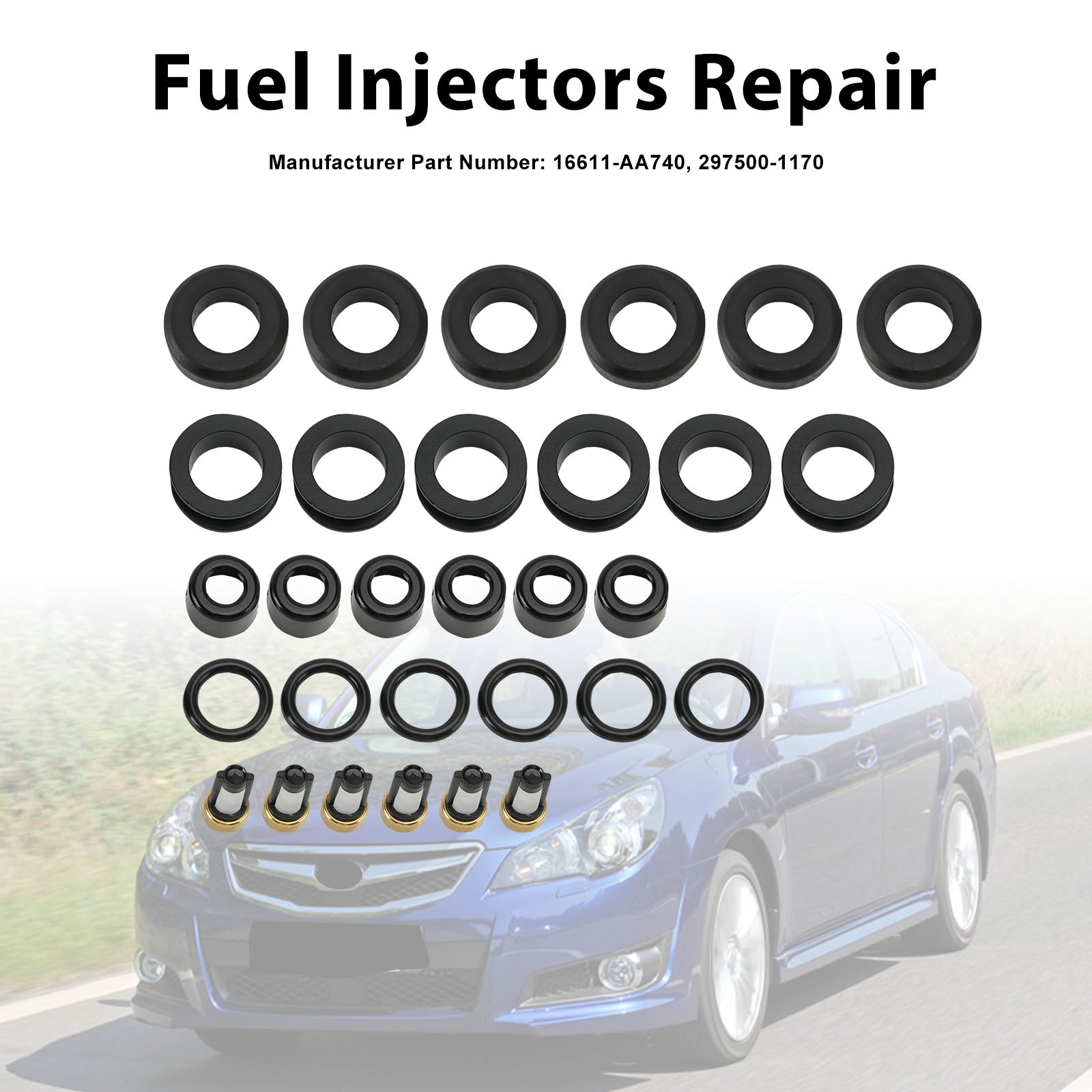 Fuel Injector Seal O-Ring 16611-AA740 Fit Subaru Legacy Tribeca 2010-2019