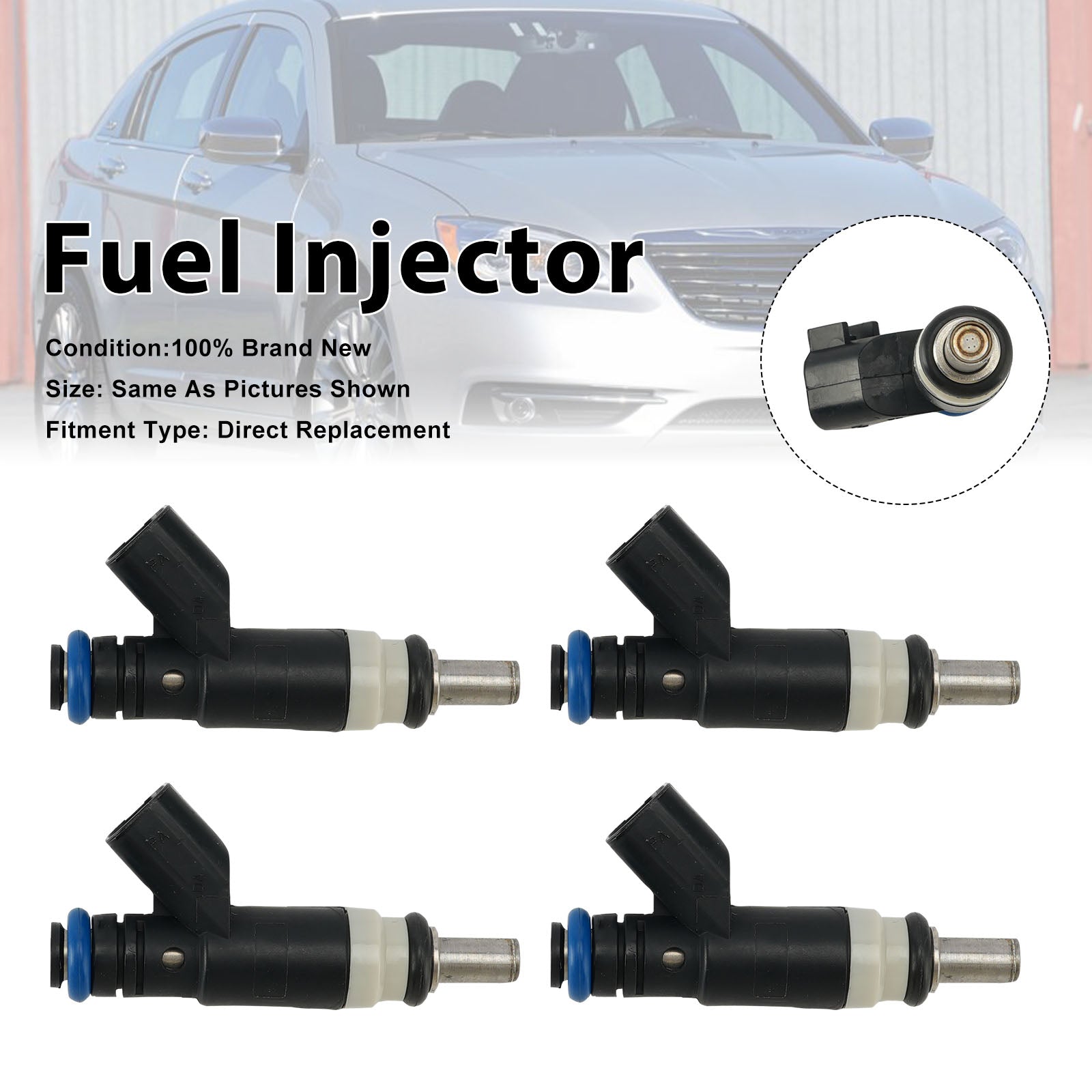 4Pcs Fuel Injector For Dodge Avenger 2008-14 Caliber 2007-2012 04891577AA