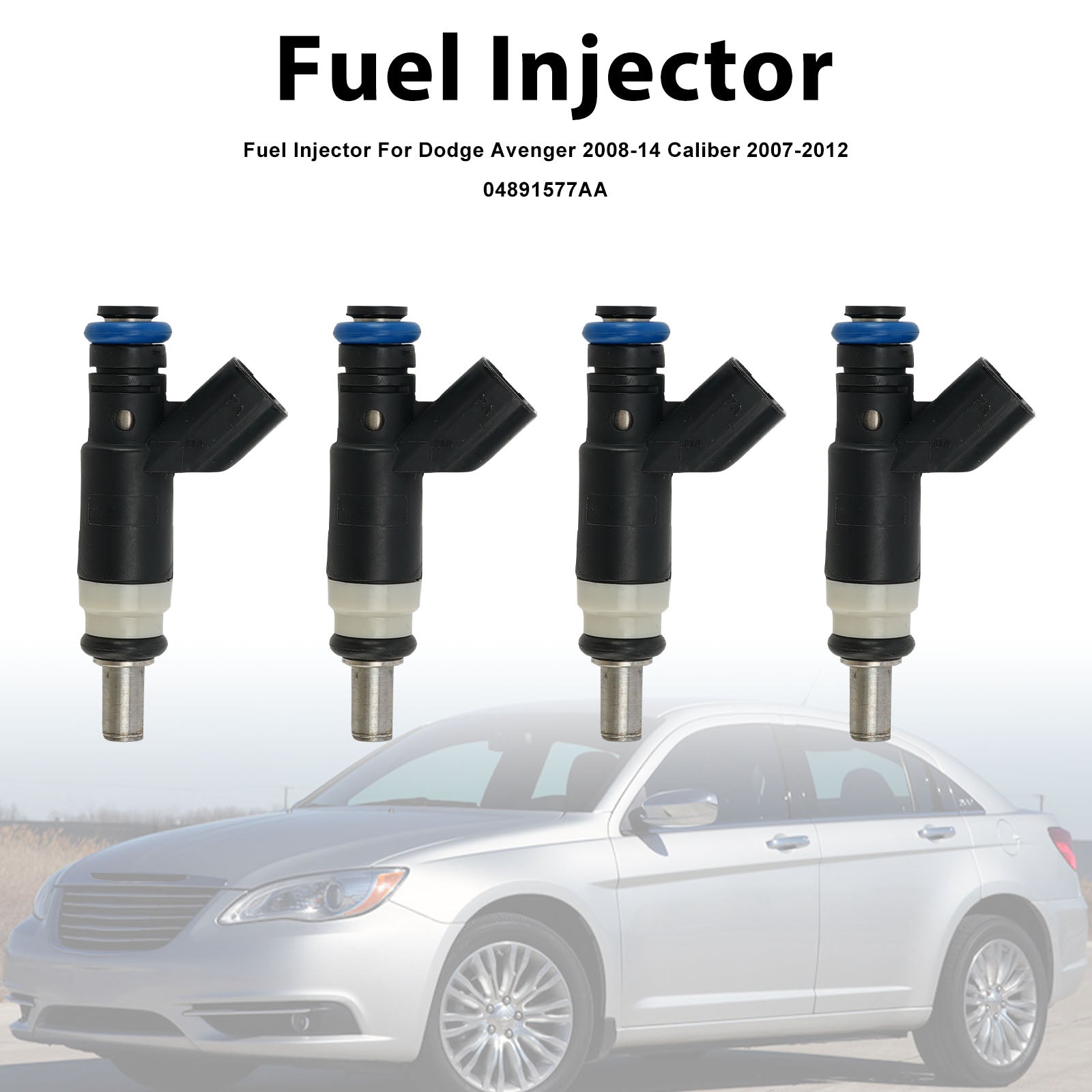 4Pcs Fuel Injector For Dodge Avenger 2008-14 Caliber 2007-2012 04891577AA