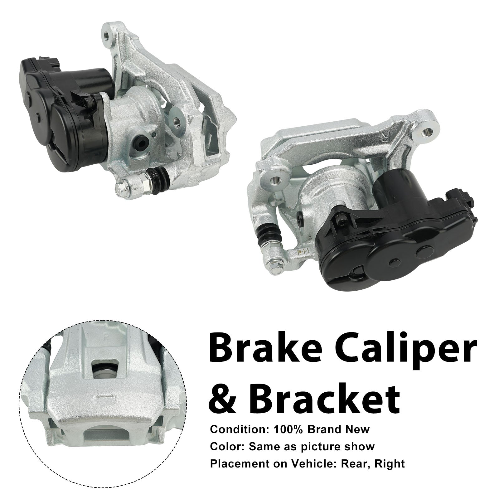 2PCS Rear Brake Caliper 4605C044 Fit Mitsubishi Outlander MK3 2013-2021 w/Motor