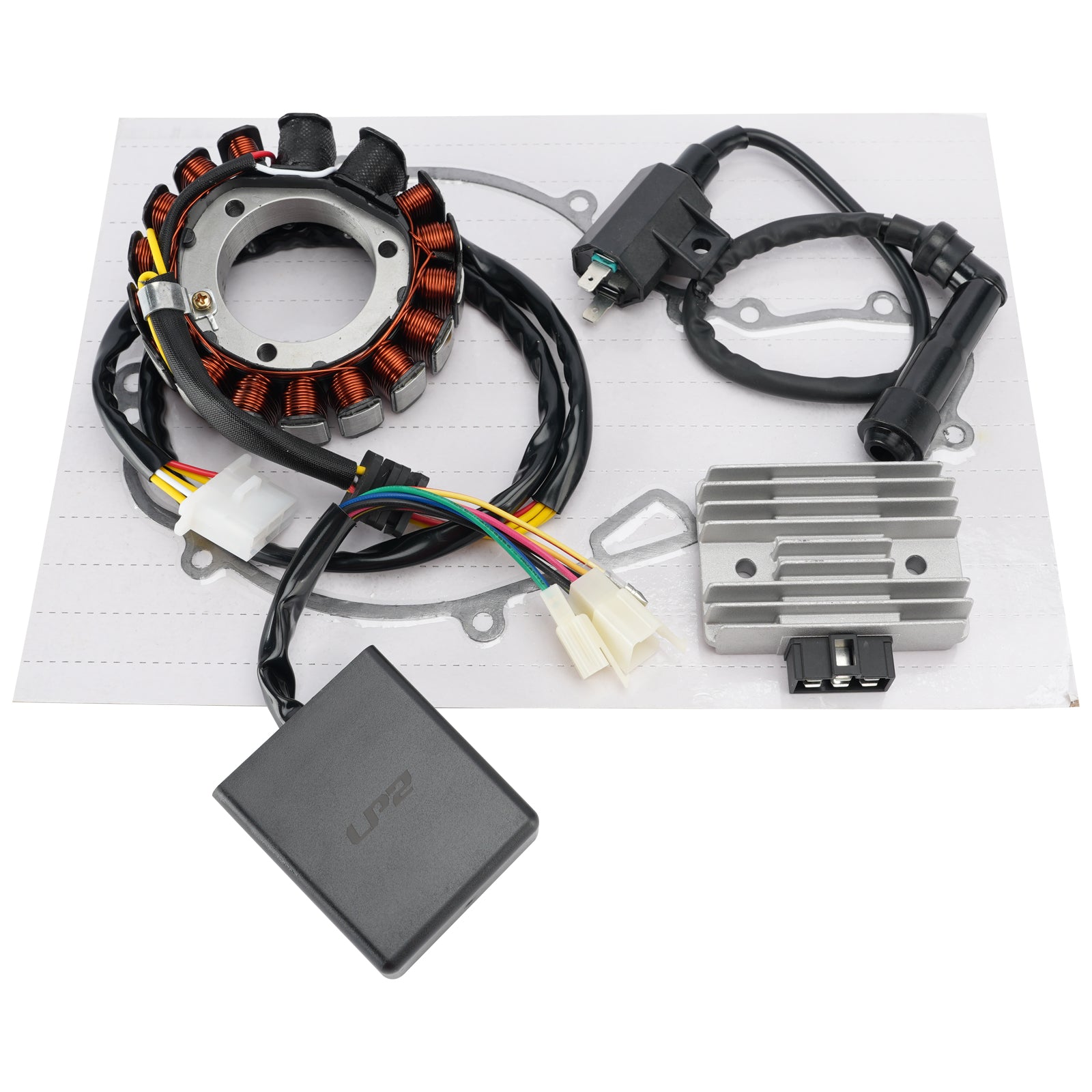 CDI Box Ignition Coil Stator Regulator Gasket Set For Kawasaki KLR650 1987-2007