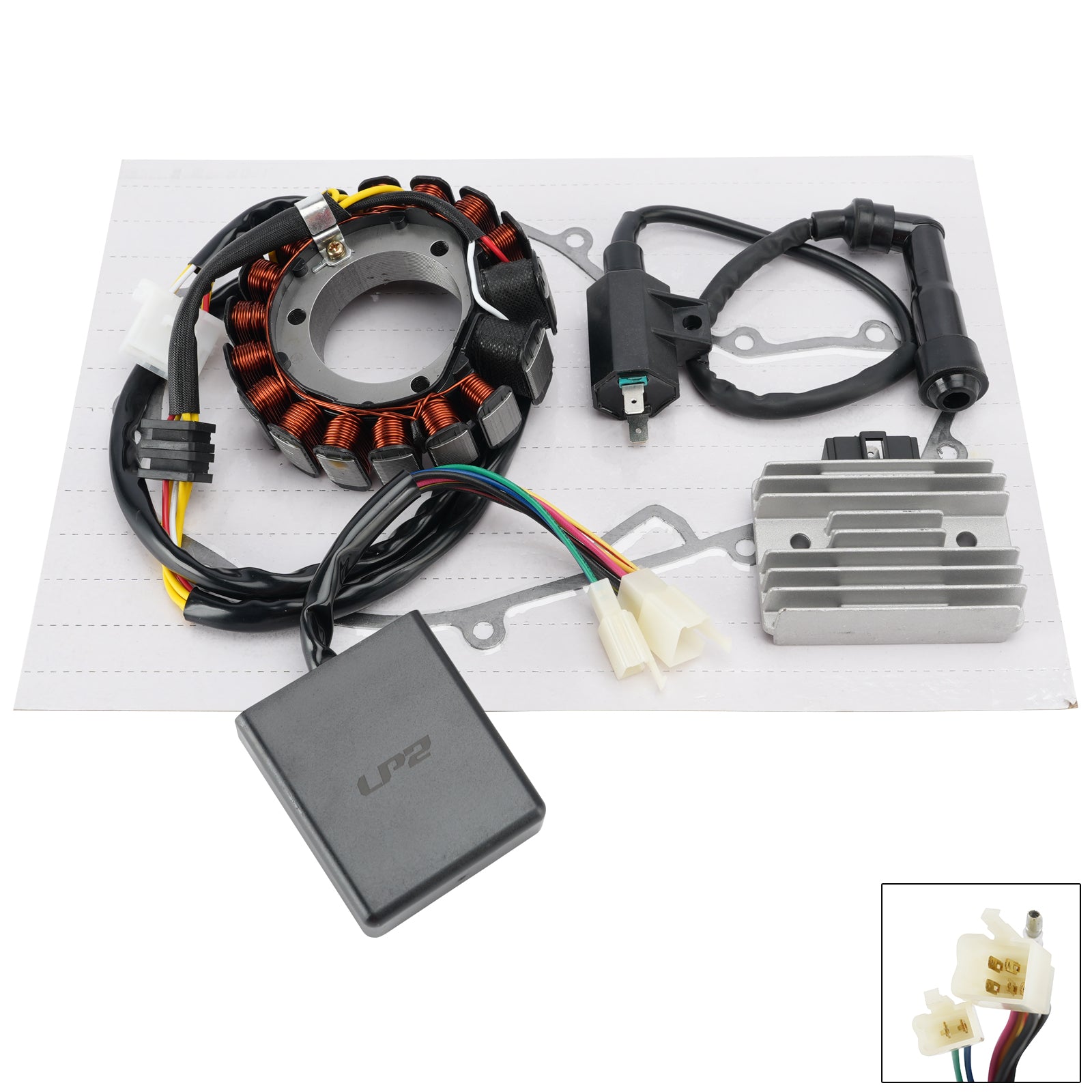 CDI Box Ignition Coil Stator Regulator Gasket Set For Kawasaki KLR650 1987-2007