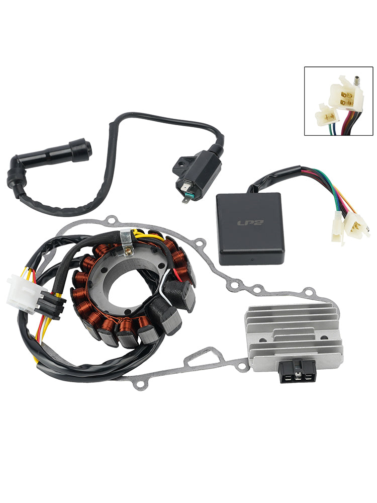 CDI Box Ignition Coil Stator Regulator Gasket Set For Kawasaki KLR650 1987-2007