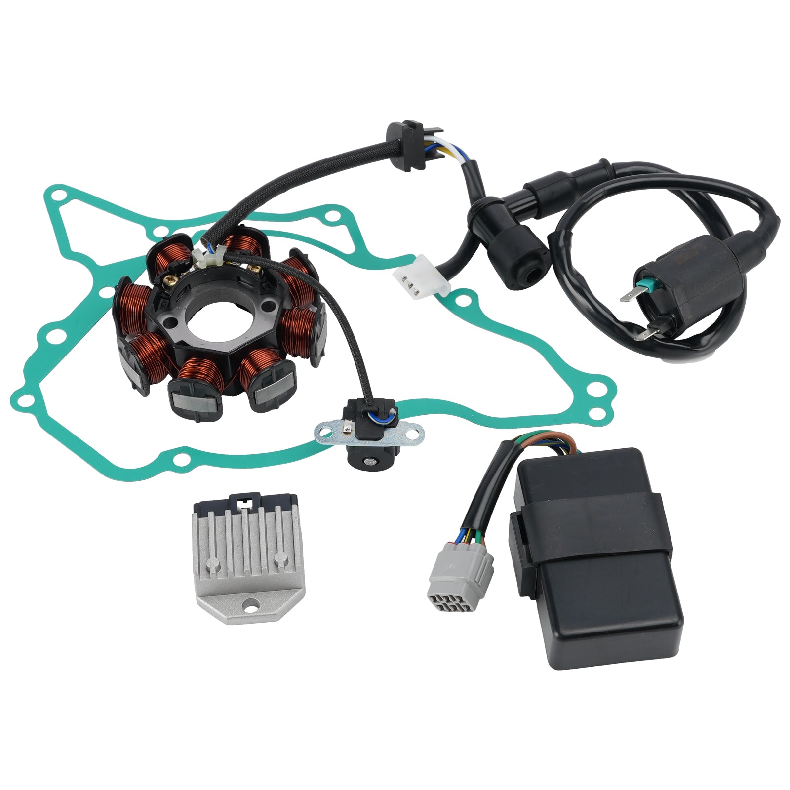 Stator Regulator CDI Box Ignition Coil Gasket Set For Kawasaki KLX110 2003-2009