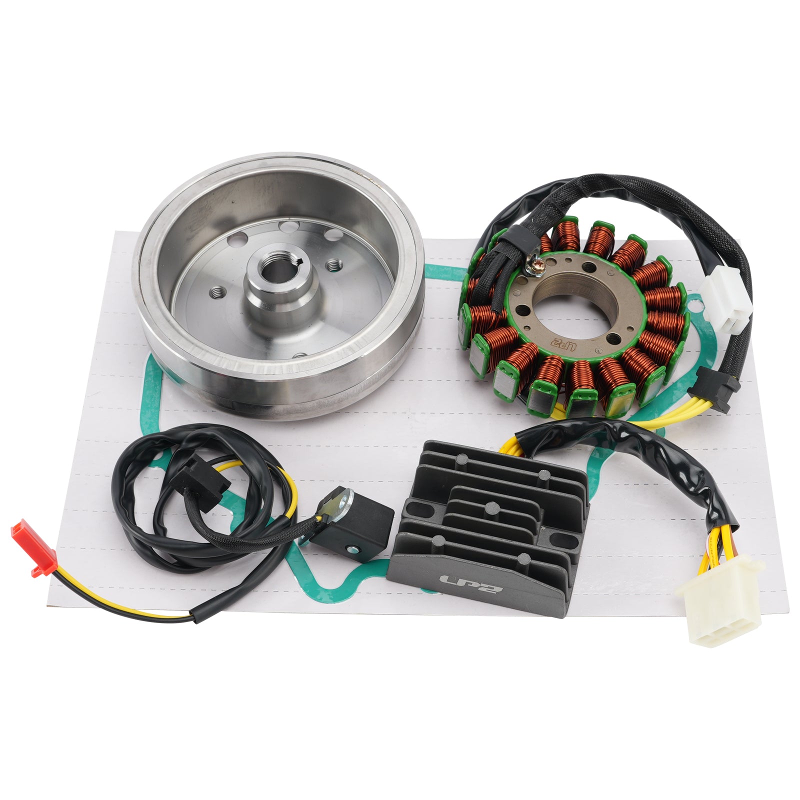 Flywheel Rotor Stator Regulator Gasket Kit For Kawasaki GPZ500 GPZ500S 1988-1995