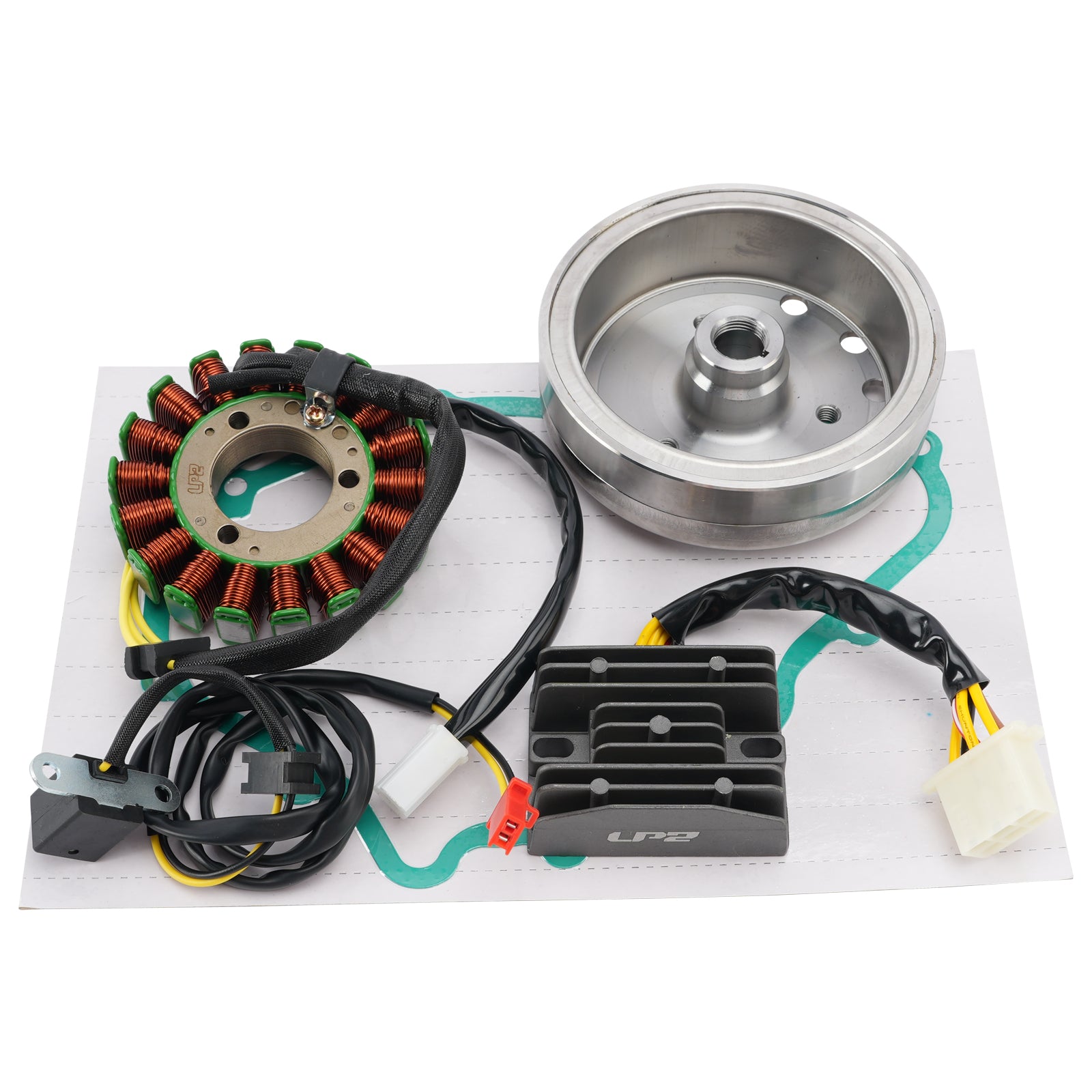 Flywheel Rotor Stator Regulator Gasket Kit For Kawasaki GPZ500 GPZ500S 1988-1995