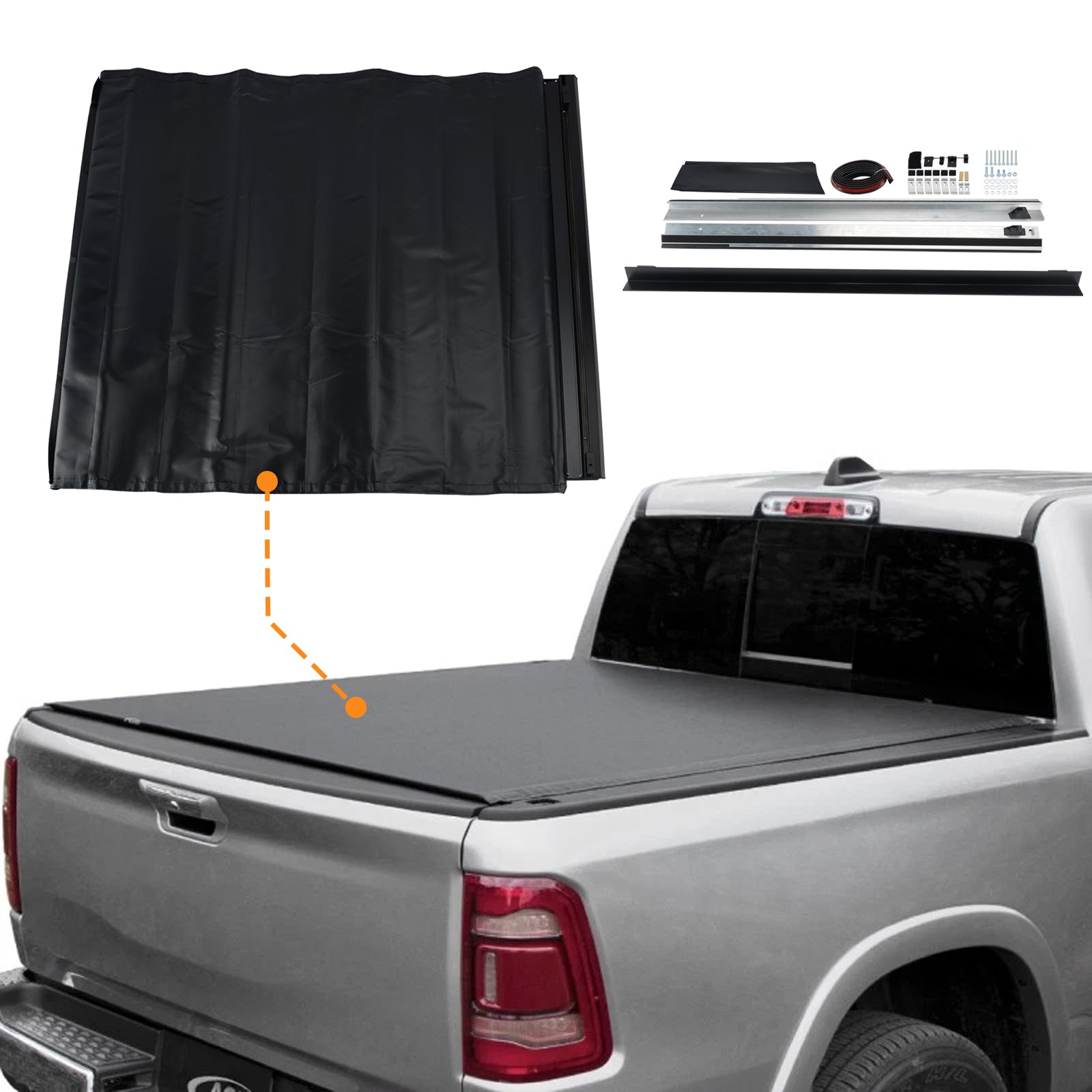 Rear Roll-Up Cover 22060209 for Hyundai Santa Cruz 2022-2026 4'3" Bed