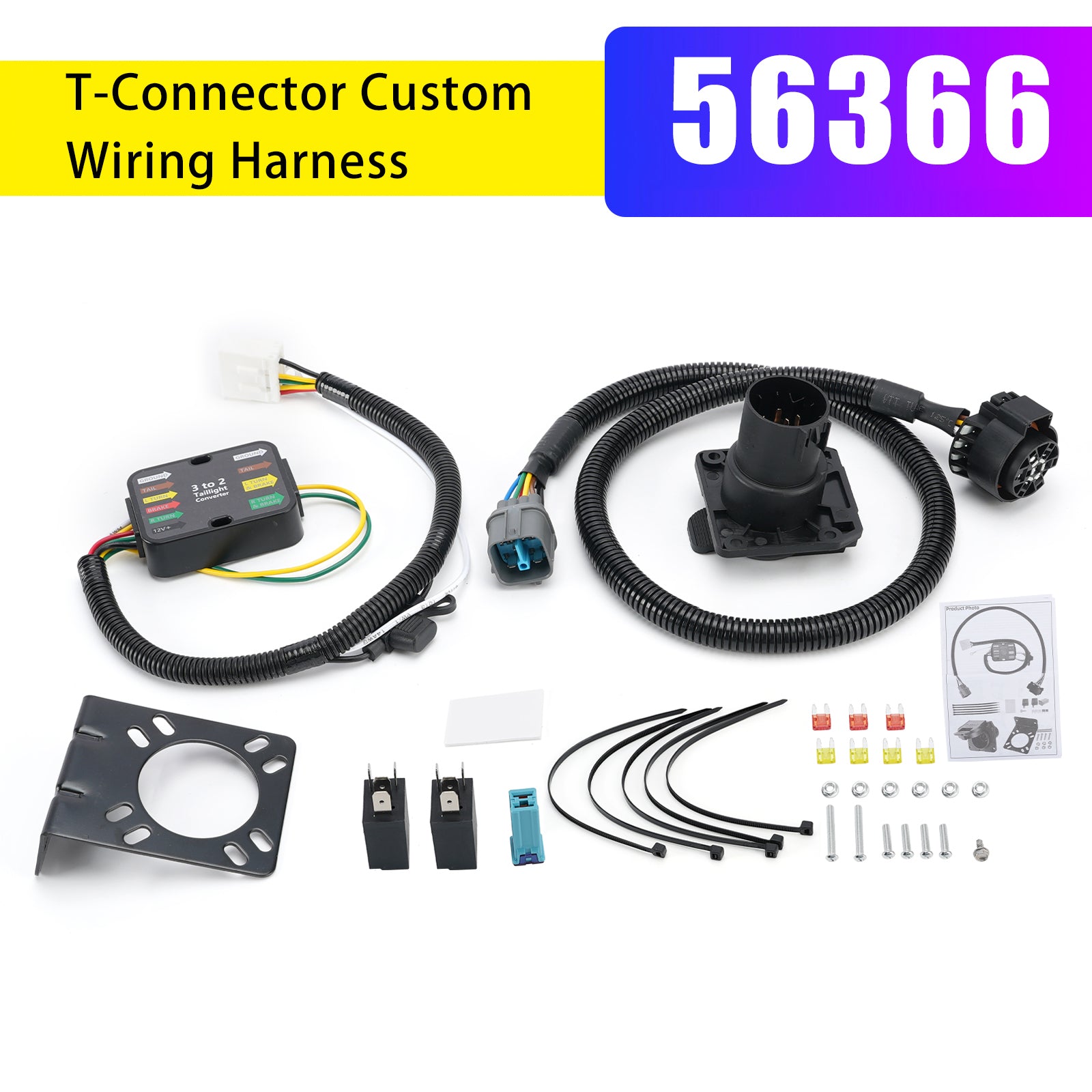 56366 T-Connector Custom Wiring Harness for Honda Pilot Ridgeline