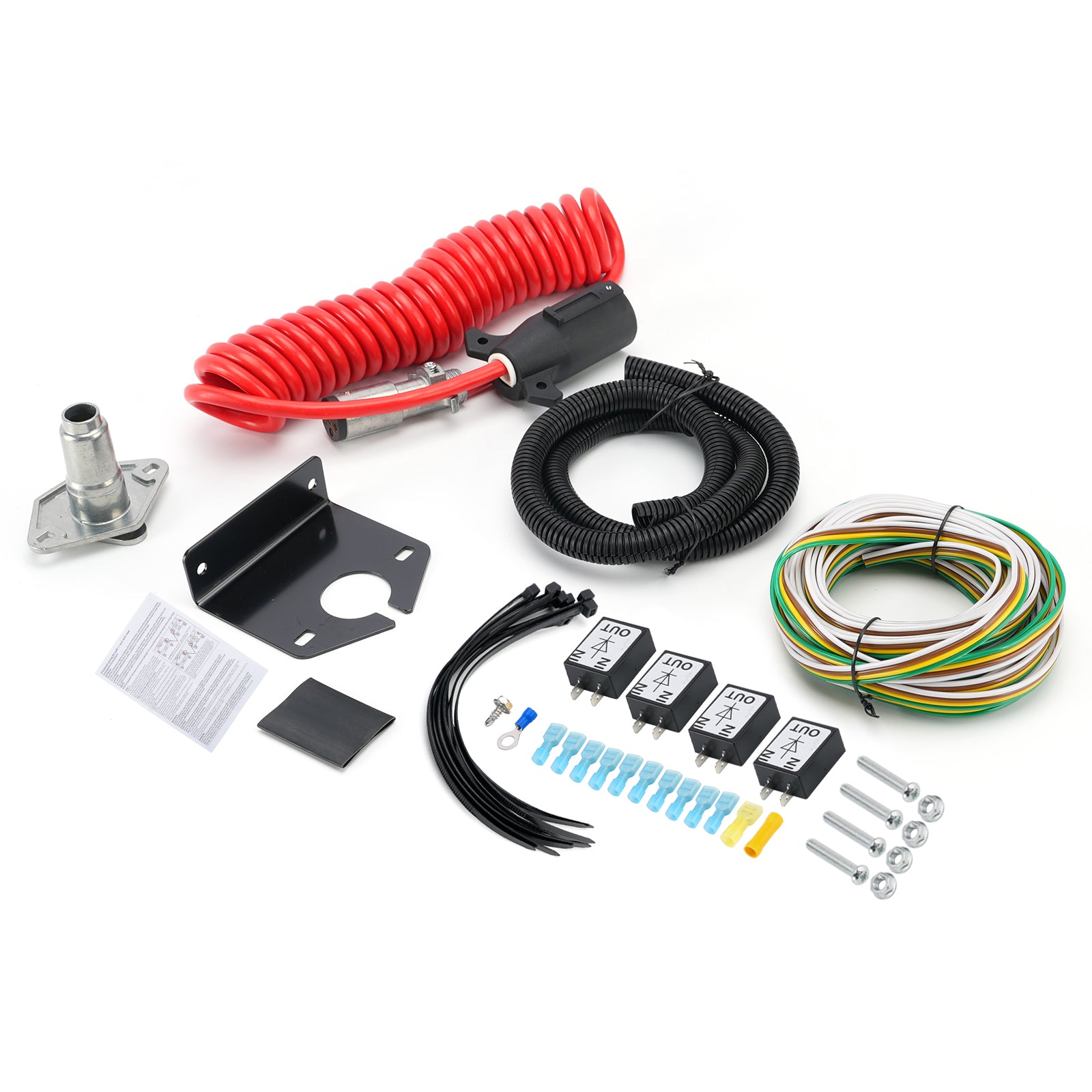 Towed Vehicle Wiring Kit 6 to 7 Way Wire Connectors for Roadmaster 15267