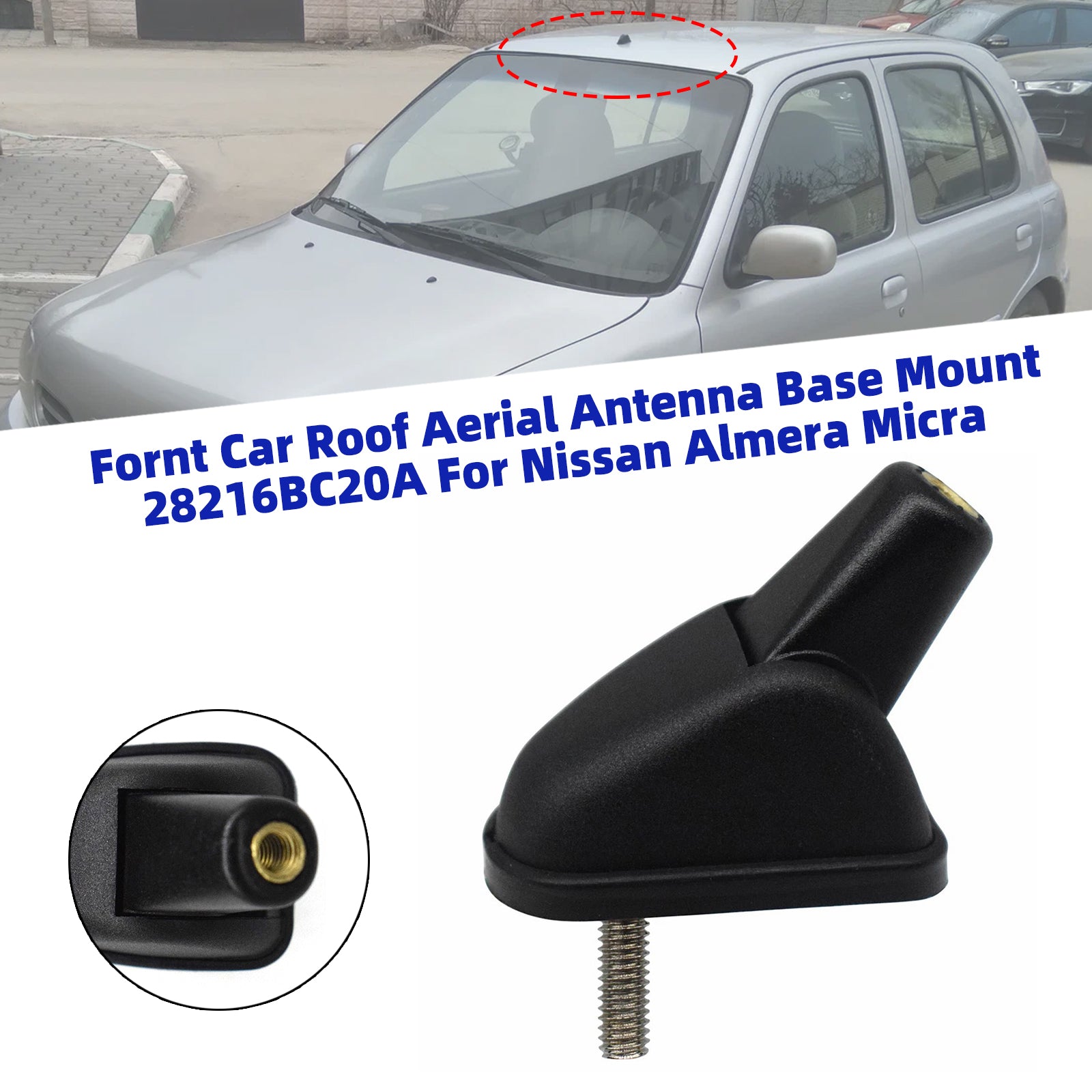 Fornt Car Roof Aerial Antenna Base Mount 28216BC20A For Nissan Almera Micra