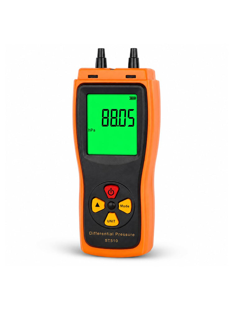 ST510 Digital Manometer Low Pressure Accurate Air Pressure Meter 0~100hPa