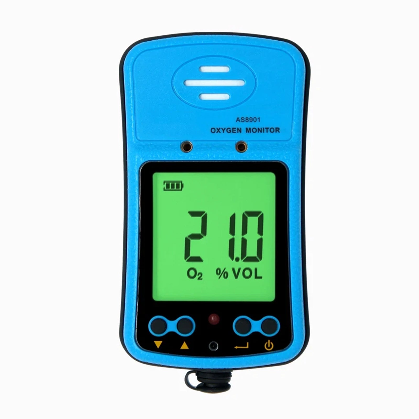 AS8901 Oxygen Monitor O2 Gas Detector 0-30% VOL Sound Light Alarm