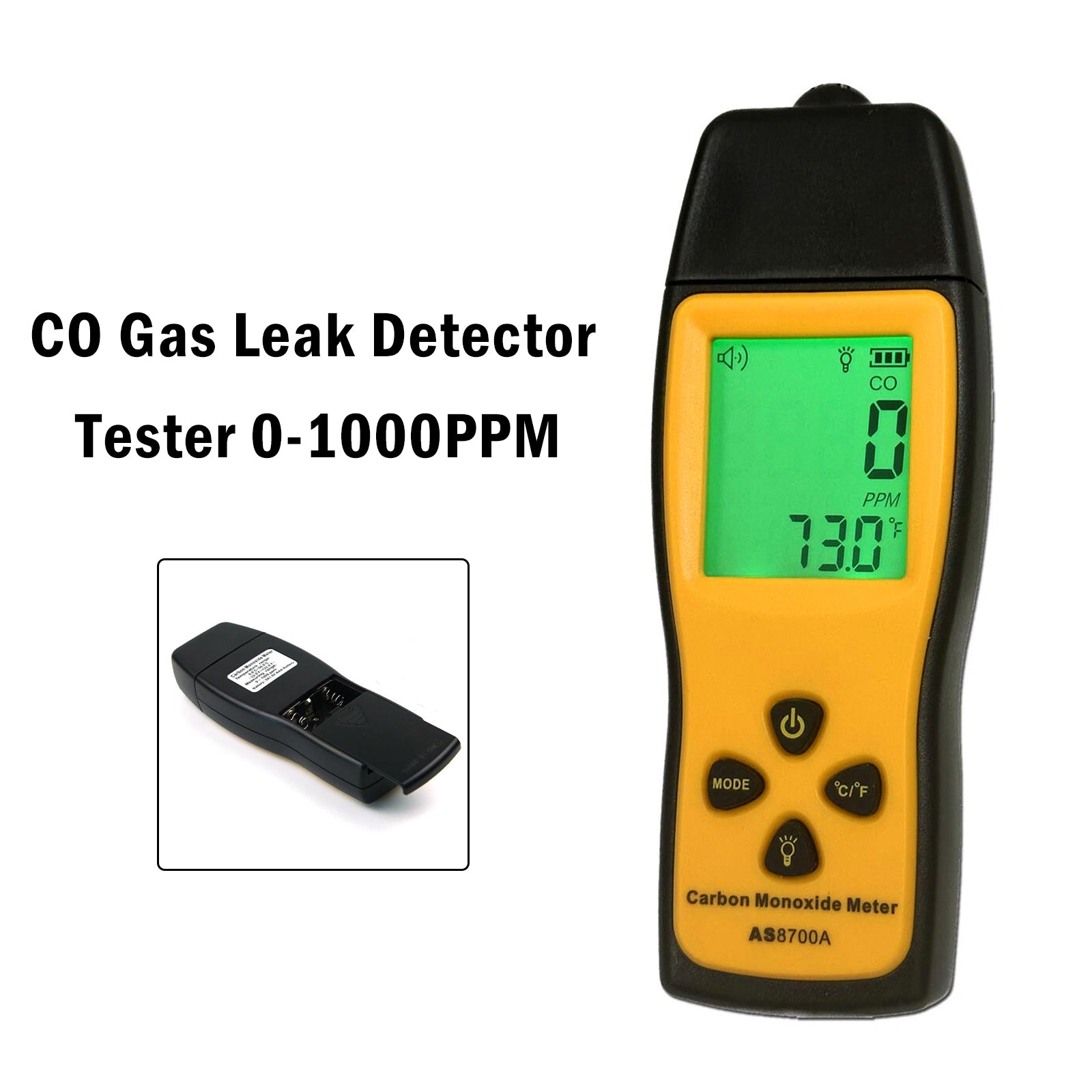 AS8700A Handheld Carbon Monoxide Meter Analyze Leak Detector Tester 0-1000PPM