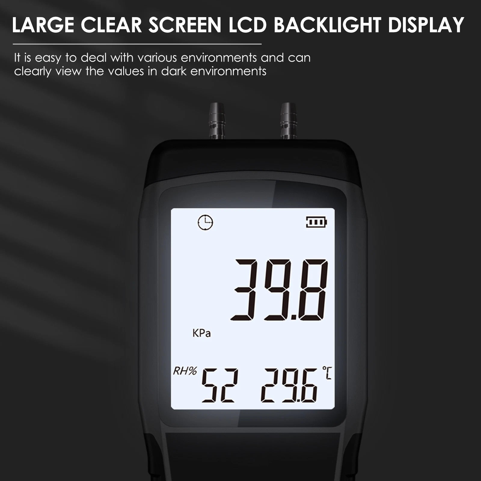 AS511B High Precision Digital Differential Pressure Gauge -206.8~206.8KPA