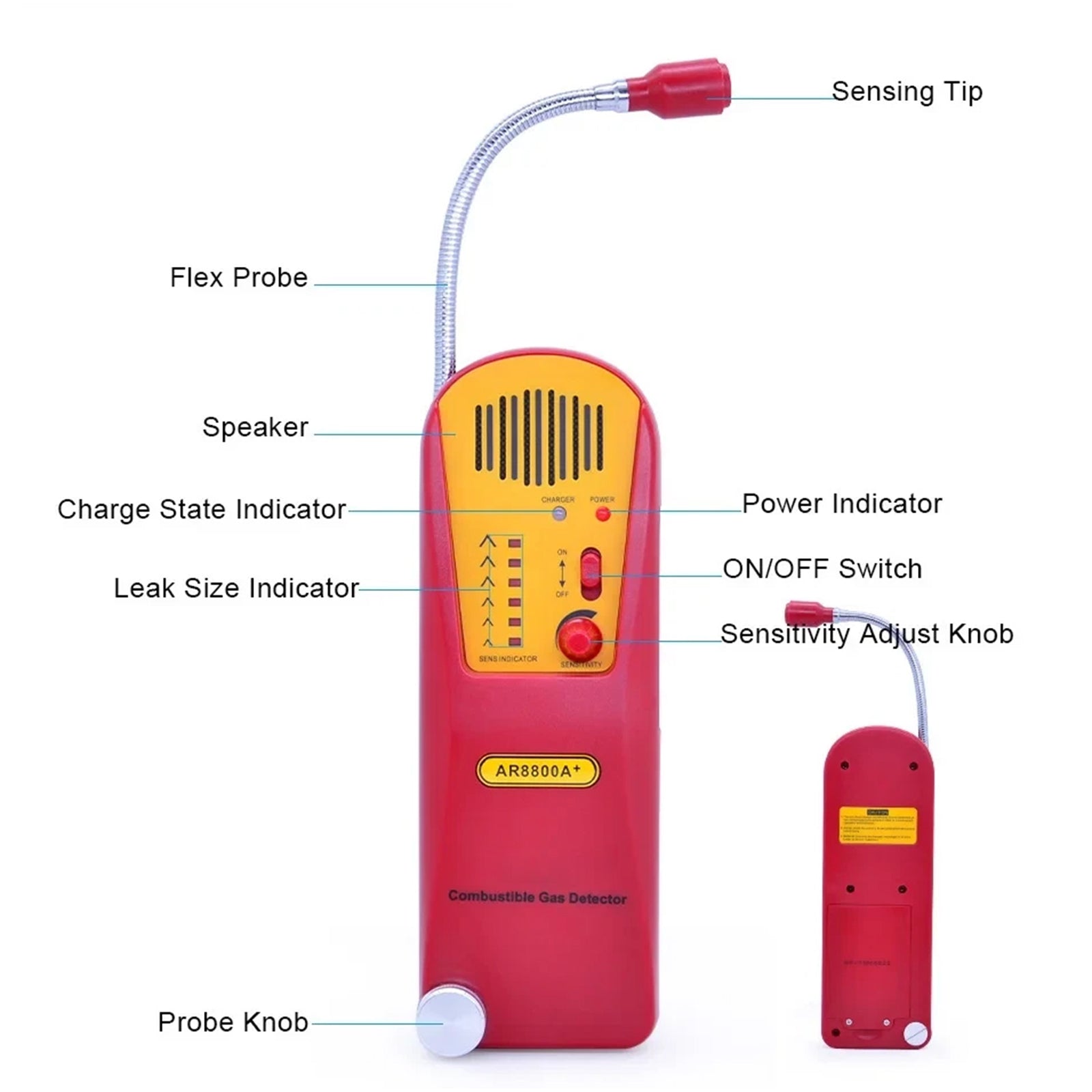 AR8800A+ Natural Gas Test Methane Coal Combustible Gas Leak Detector