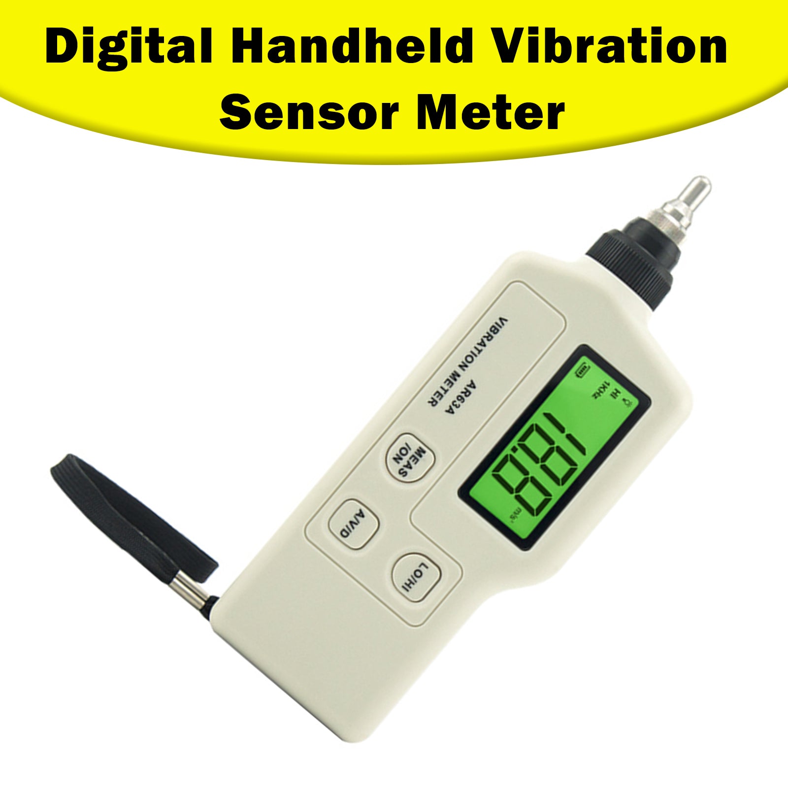 R63A Digital Handheld Vibration Sensor Meter Case Gauge Measure Tester