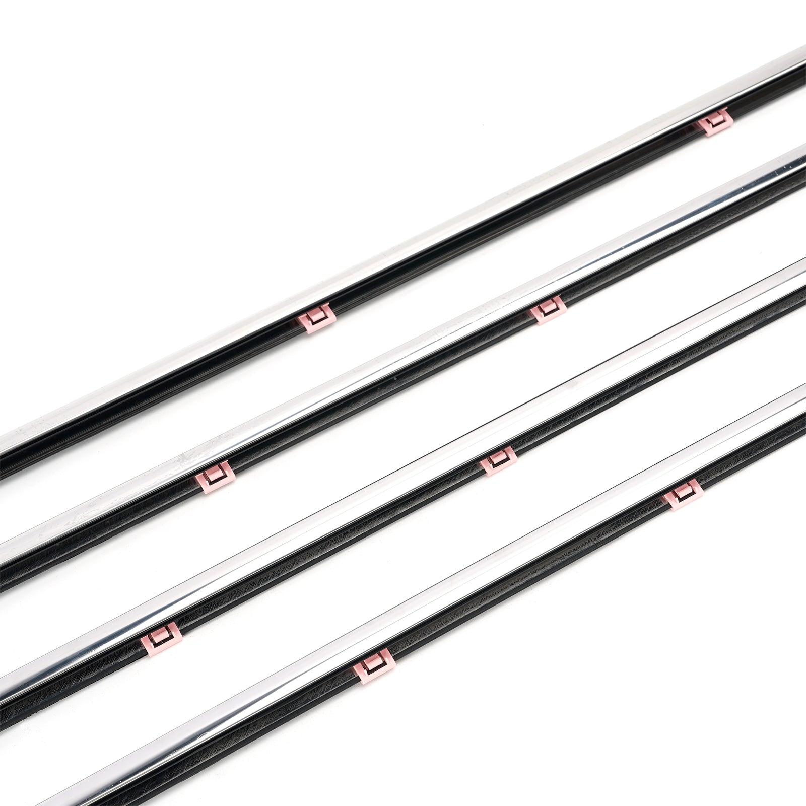 4PCS Car Window Weatherstrip Chrome 72450-TA6-A01 For Honda Odyssey 2015-2020