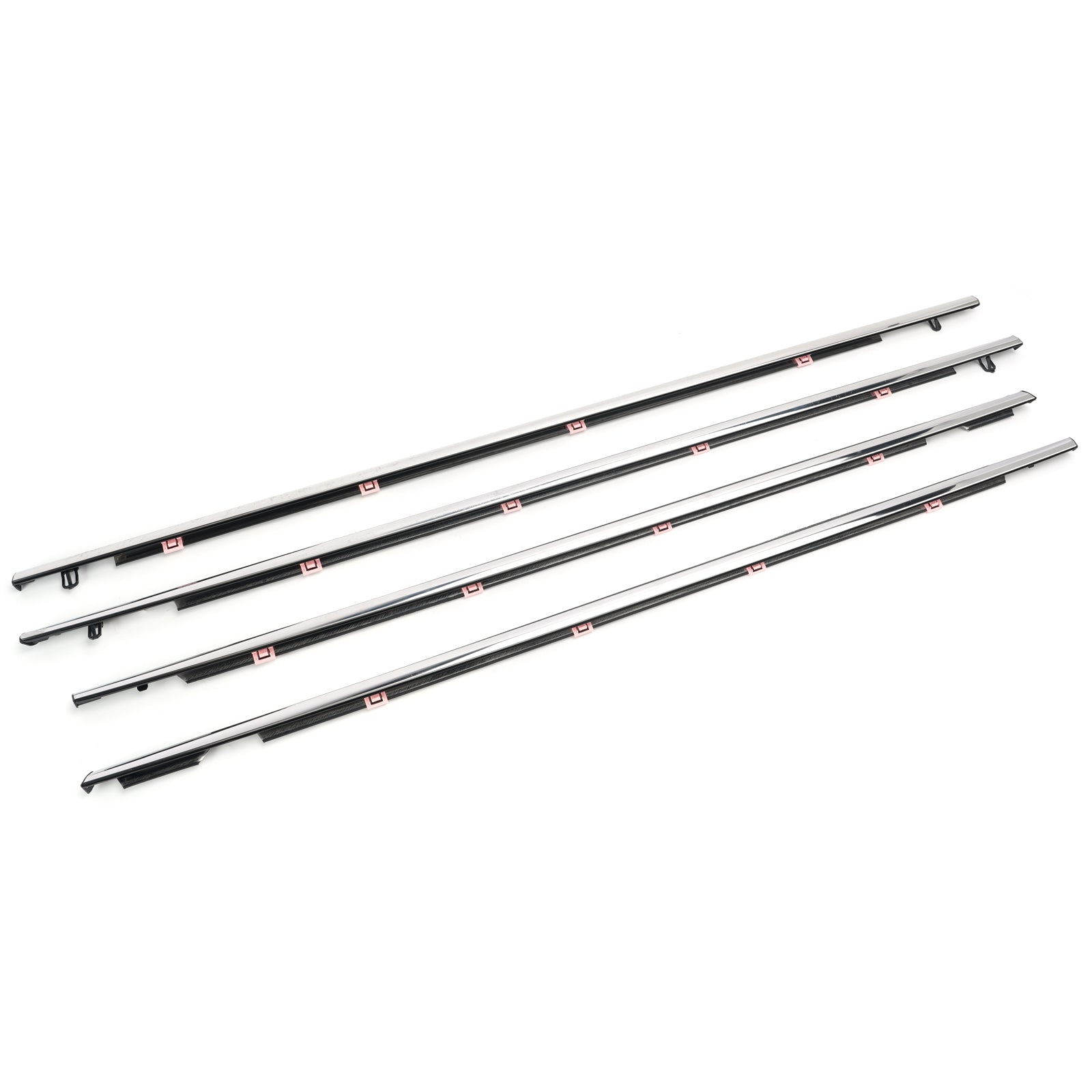 4PCS Car Window Weatherstrip Chrome 72450-TA6-A01 For Honda Odyssey 2015-2020