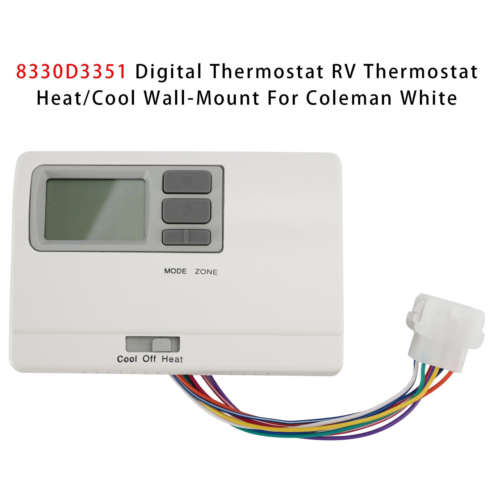 8330D3351 Digital Thermostat Rv Thermostat Heat/Cool WallMount White For Coleman