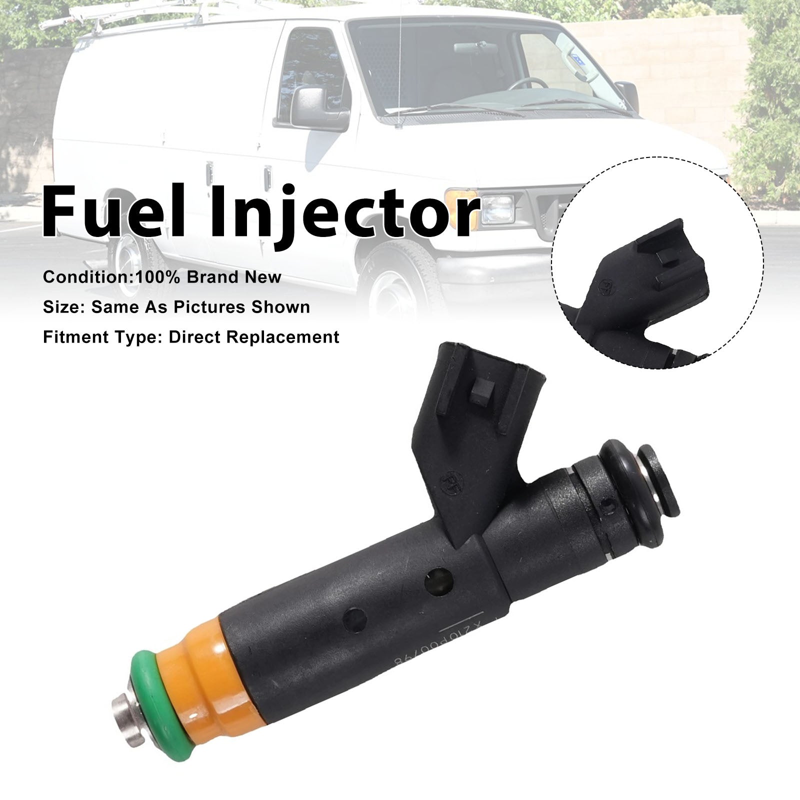 1Pcs Fuel Injector For Ford E-150 E-250 F-150 4.2L V6 2000-2003 YR3E-A6A