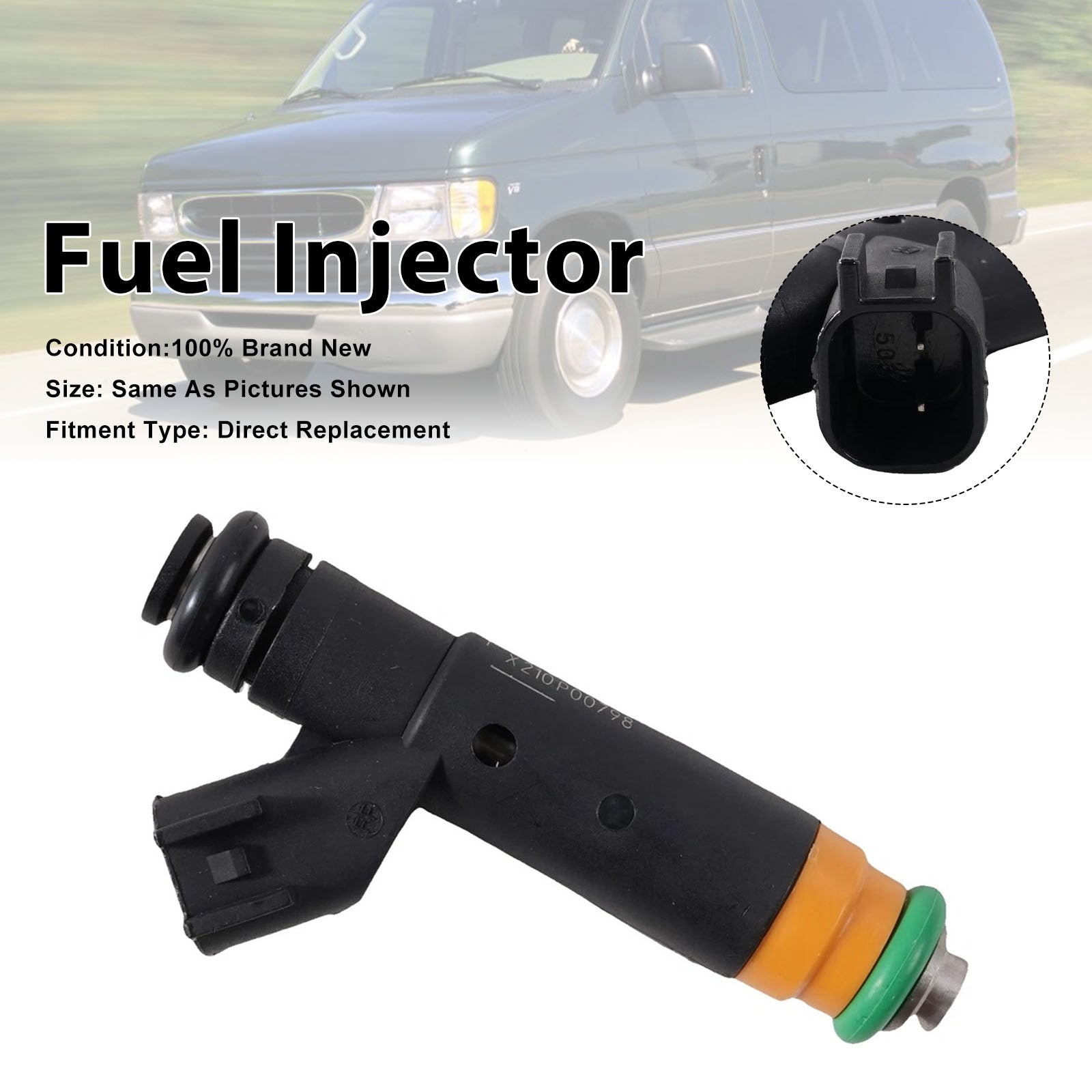 1Pcs Fuel Injector For Ford E-150 E-250 F-150 4.2L V6 2000-2003 YR3E-A6A
