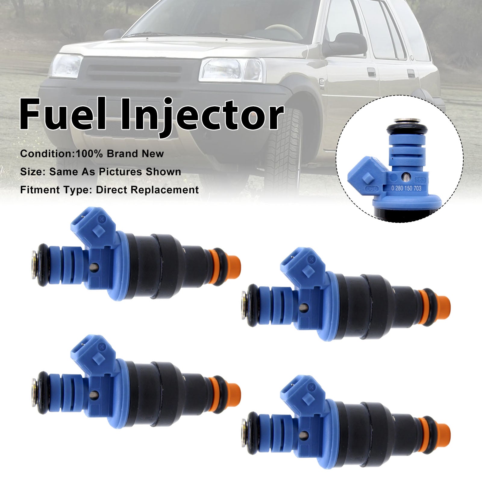 4Pcs Fuel Injector For Rover 75 1999-2005 For MG MGF 1995-2002 0280150703