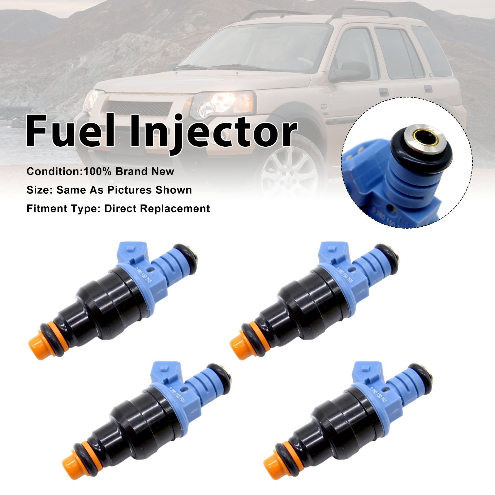 4Pcs Fuel Injector For Rover 75 1999-2005 For MG MGF 1995-2002 0280150703