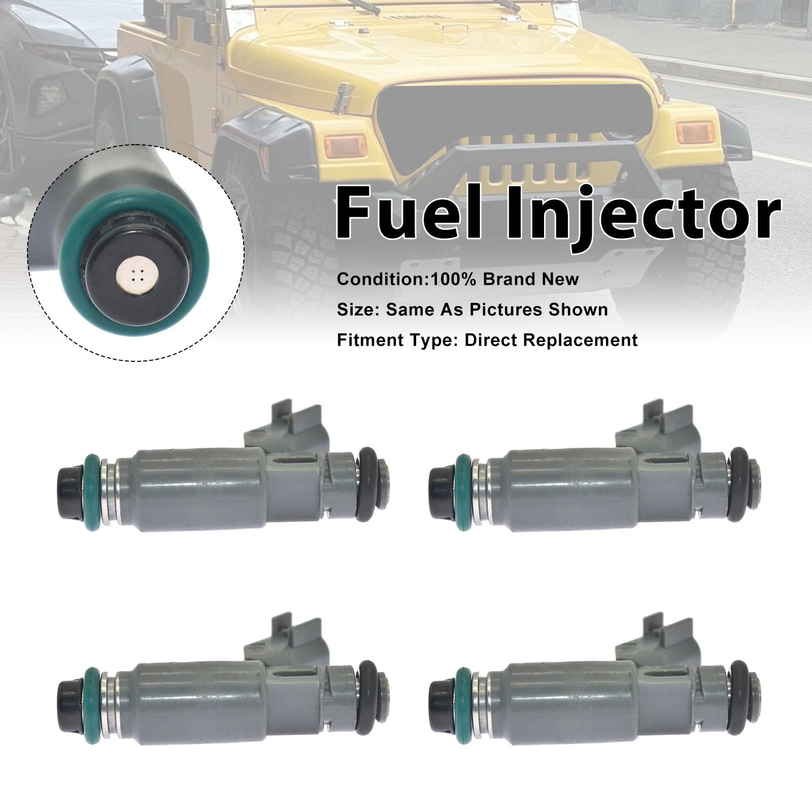 4Pcs Fuel Injector For Jeep TJ Wrangler 05-06 Liberty 2004-2005 53013656AA