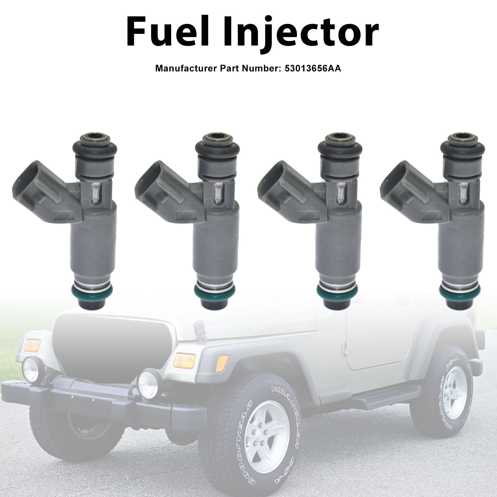 4Pcs Fuel Injector For Jeep TJ Wrangler 05-06 Liberty 2004-2005 53013656AA