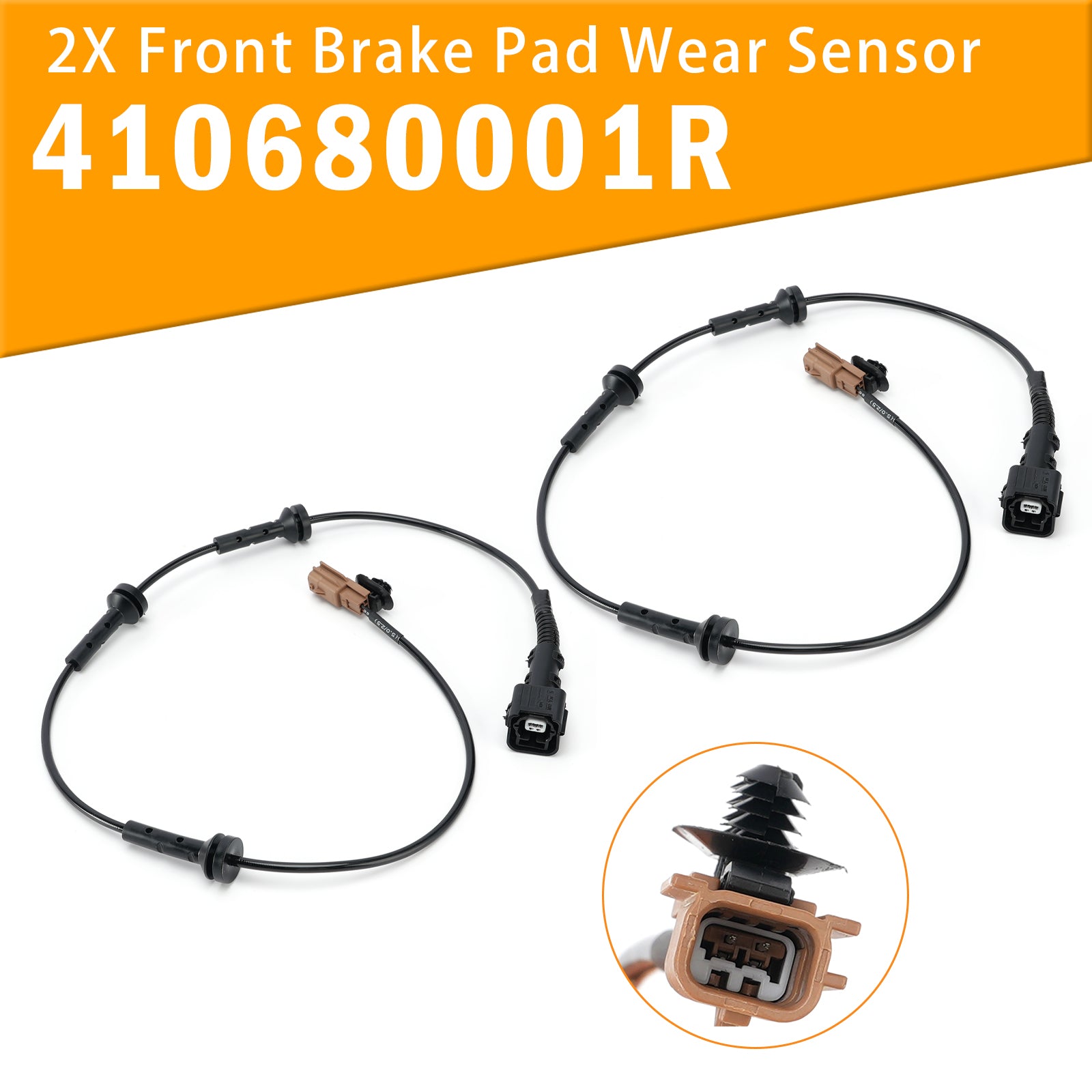 2X Front Brake Pad Wear Sensor 410680001R for Renault Master 3 2010-